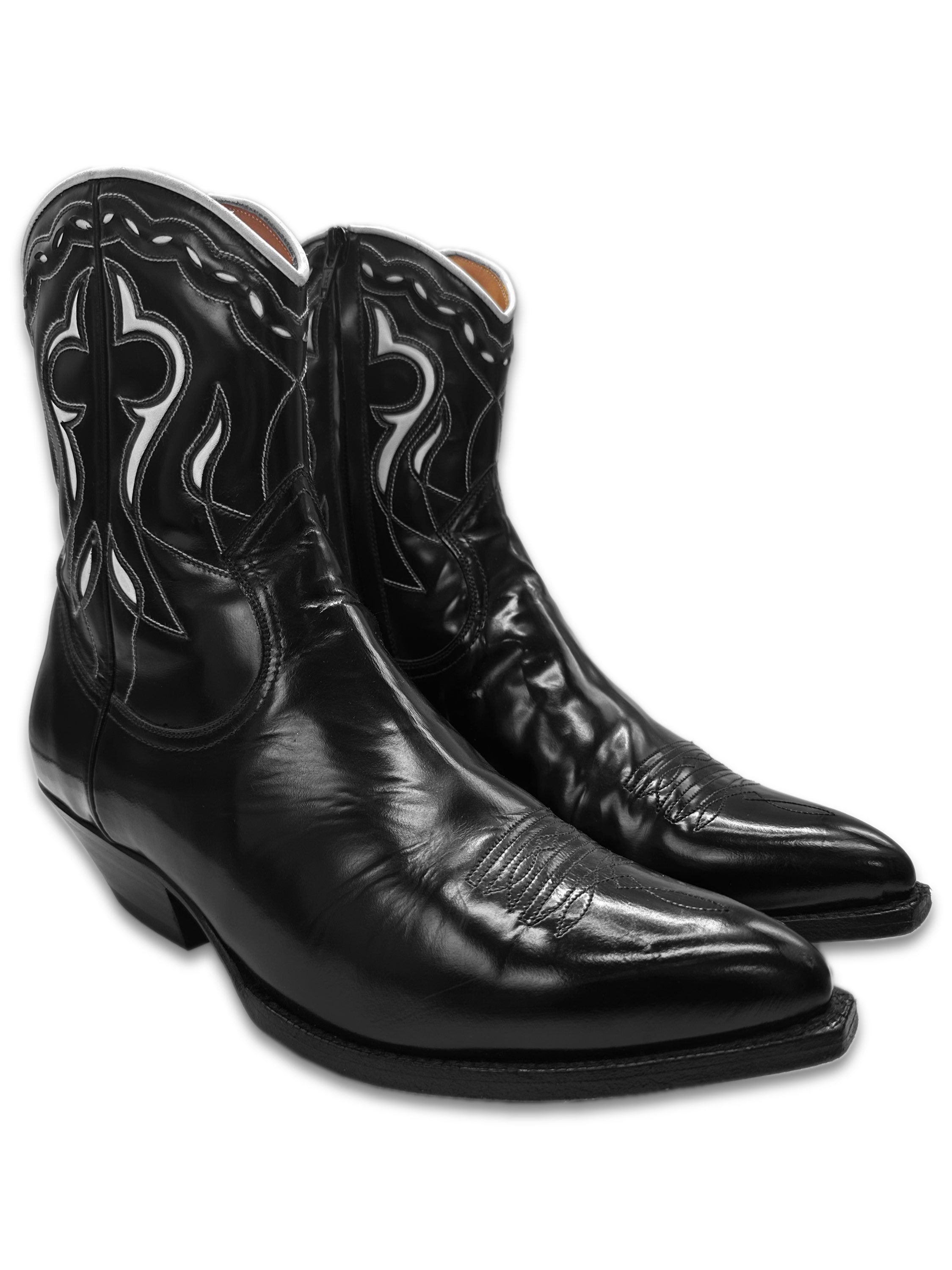 Saint Laurent Paris ‘Santiago’ 40 Western Calskin Leather Boots