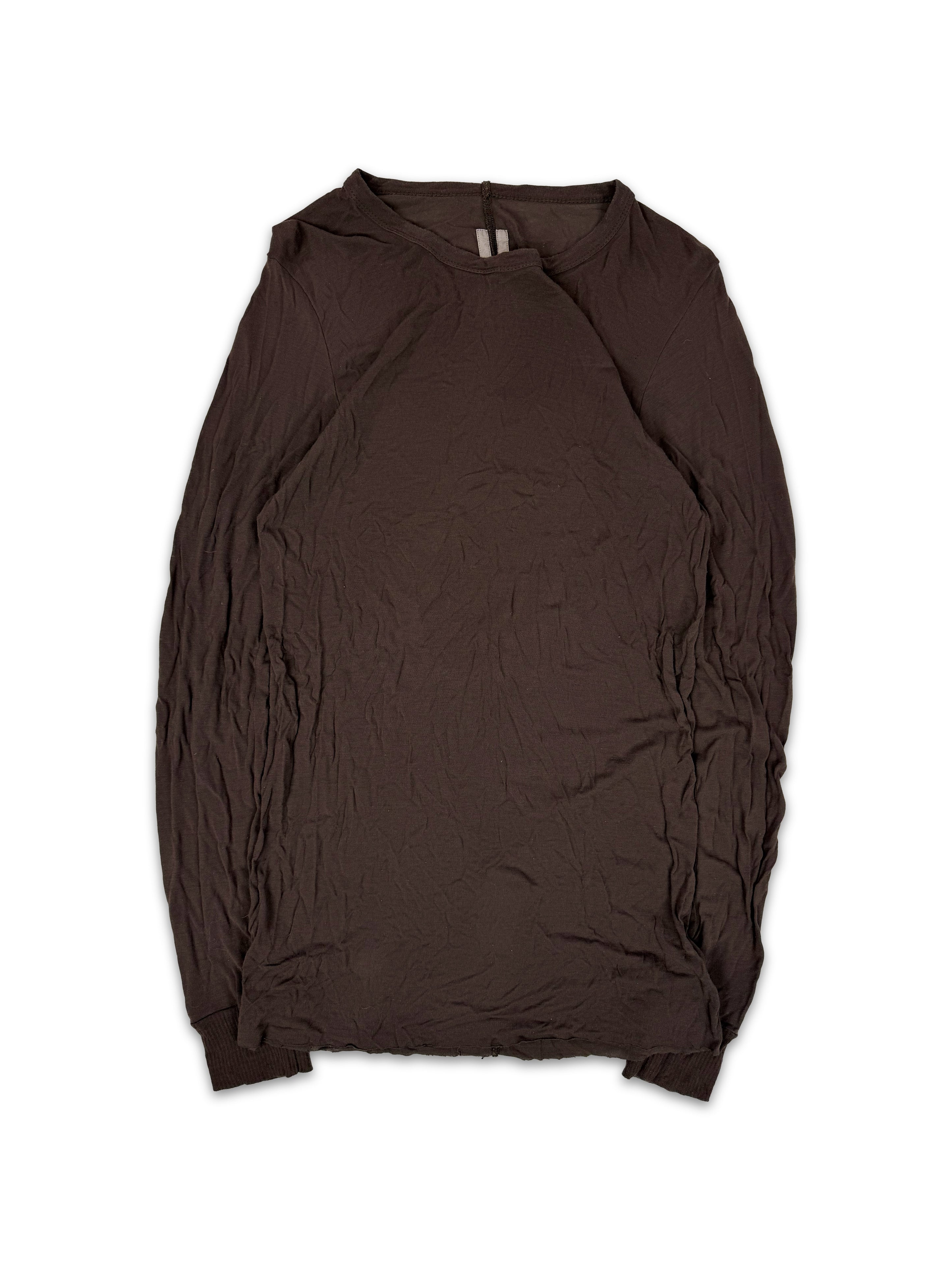 AW18 Rick Owens ‘Sisyphus’ Light Weight Brown Long Sleeve Shirt