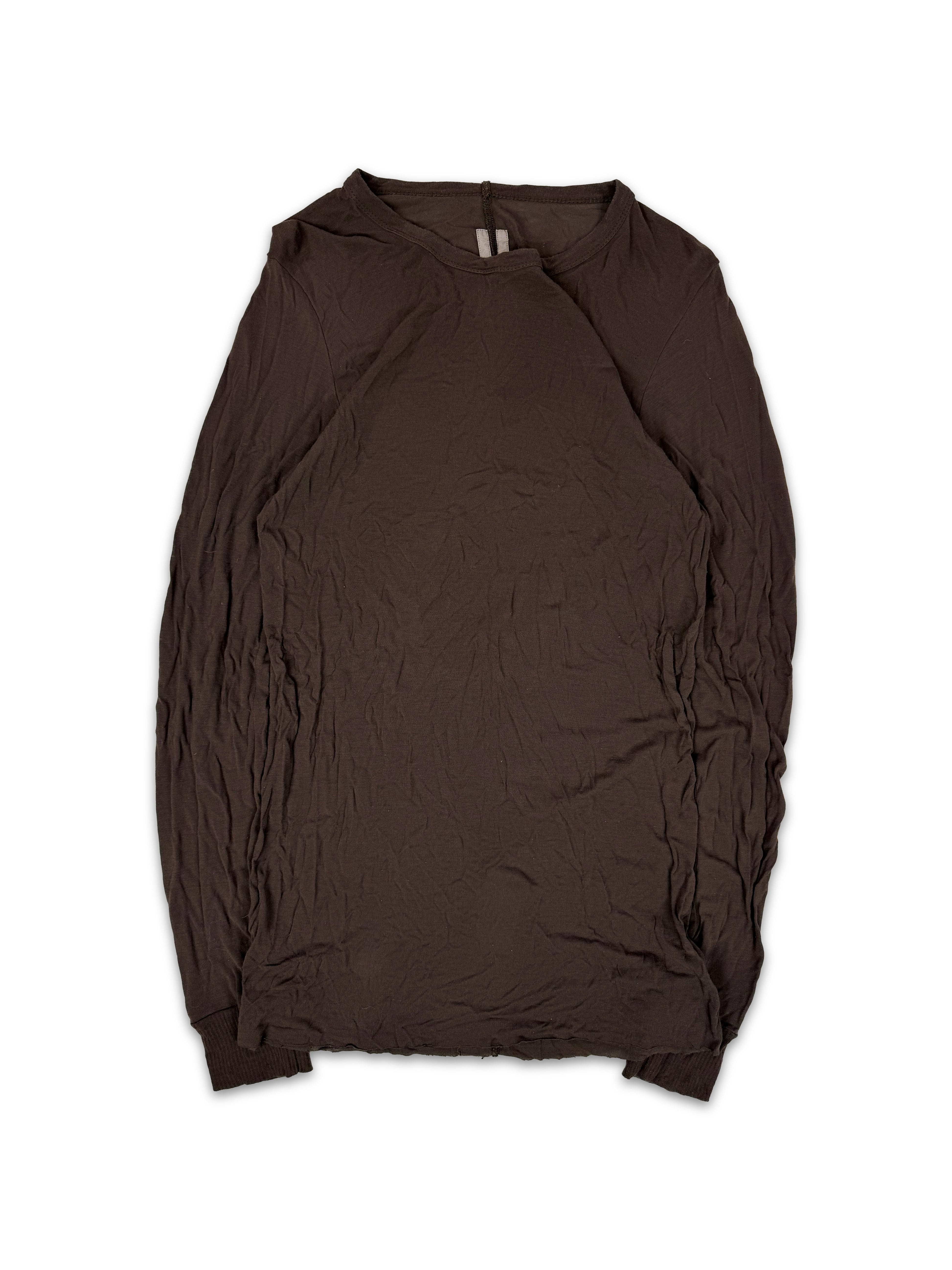 AW18 Rick Owens ‘Sisyphus’ Light Weight Brown Long Sleeve Shirt