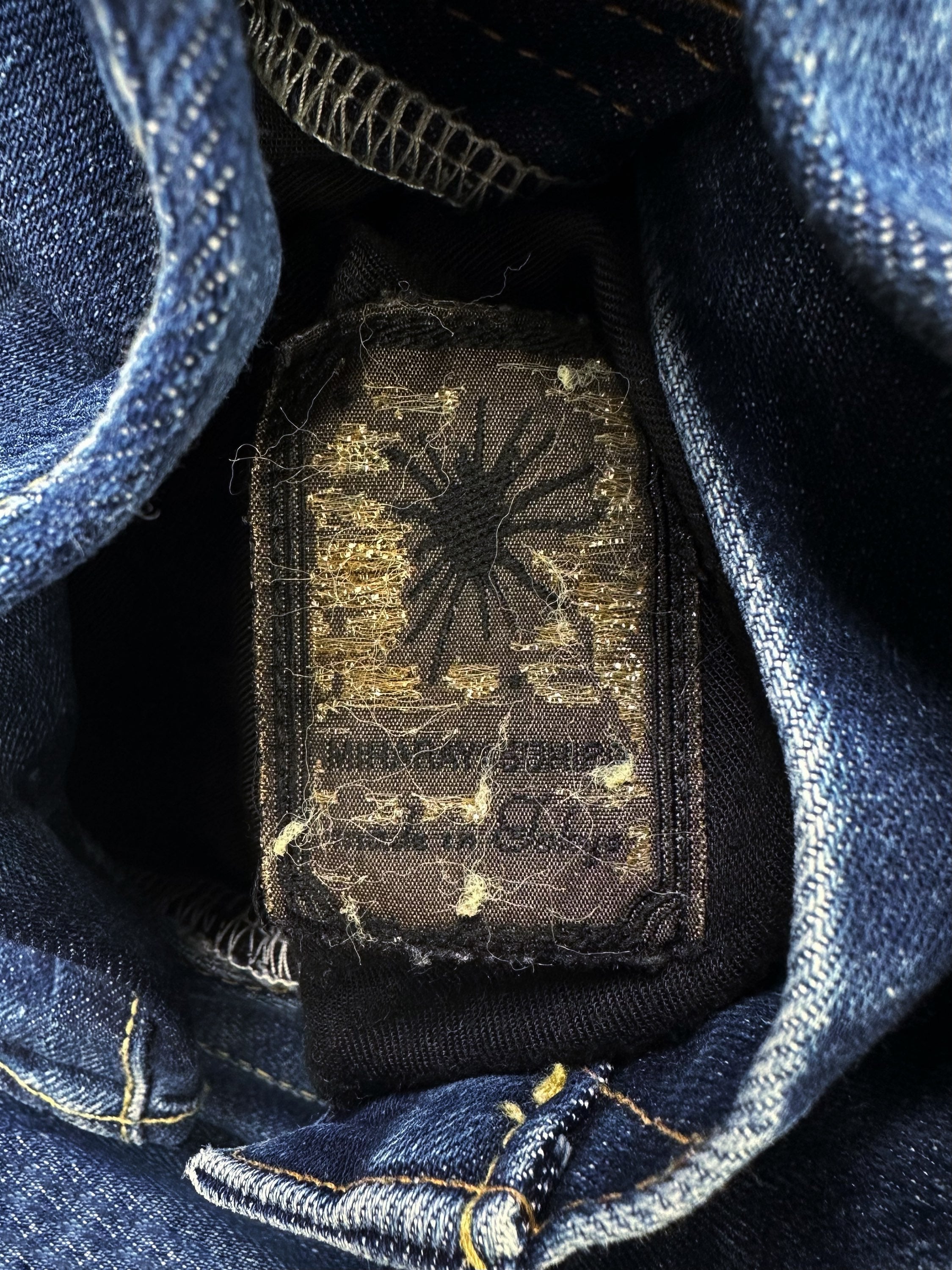 Mihara Yasuhiro Paint Splatter Distressed Indigo Denim