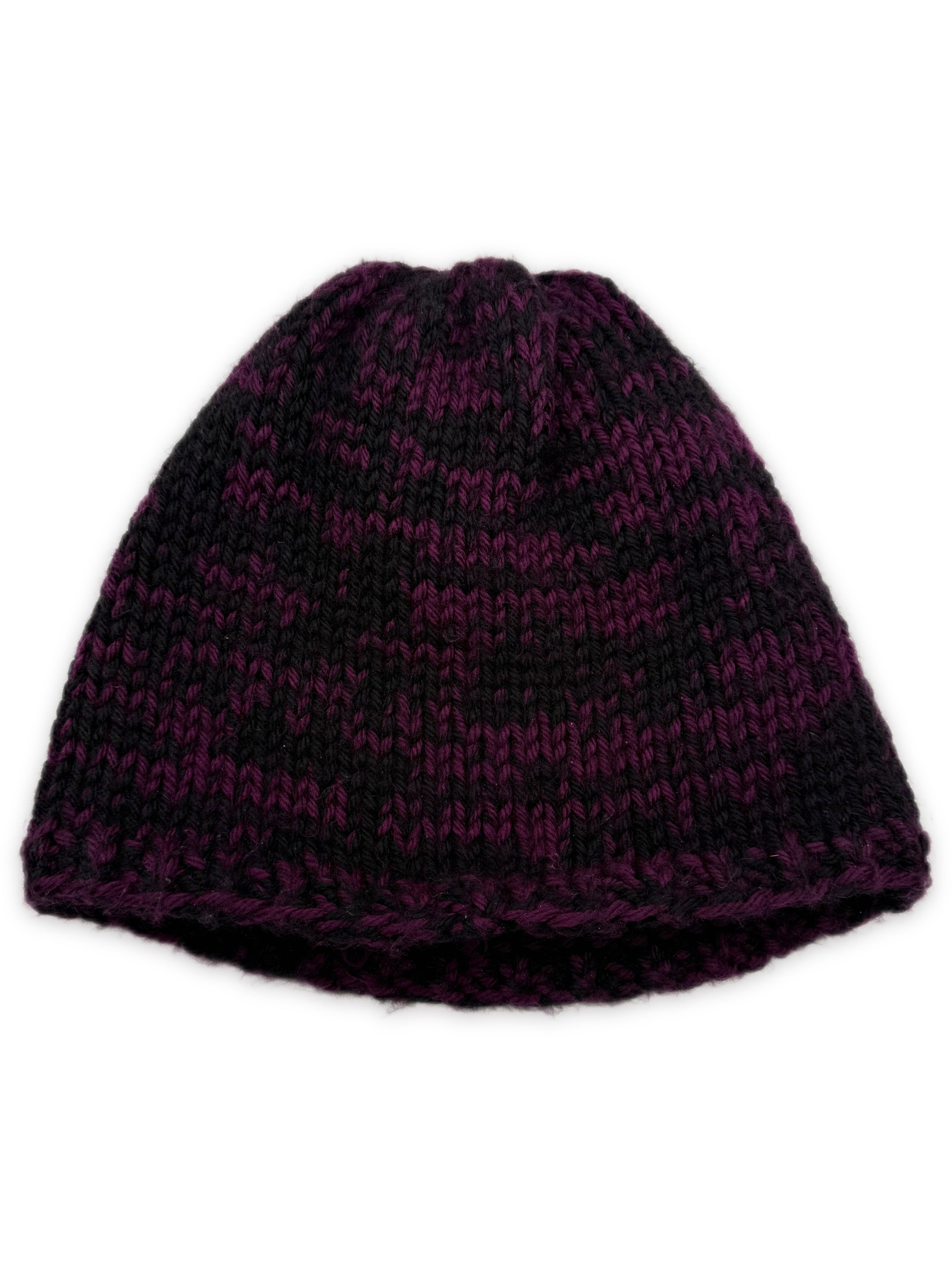 Chrome Hearts Purple Gradient Leather Triple Cross Patch .925 Beanie
