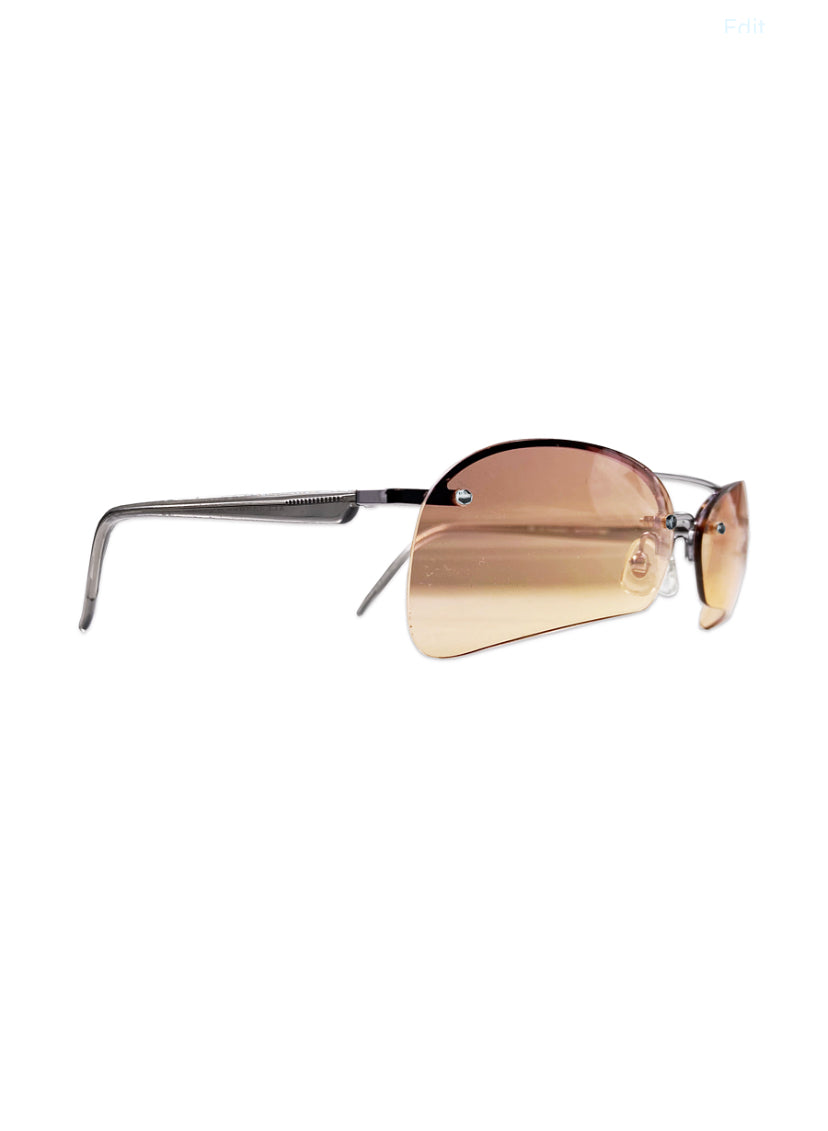Alexander McQueen Eye Slit Rose Tint Sunglasses