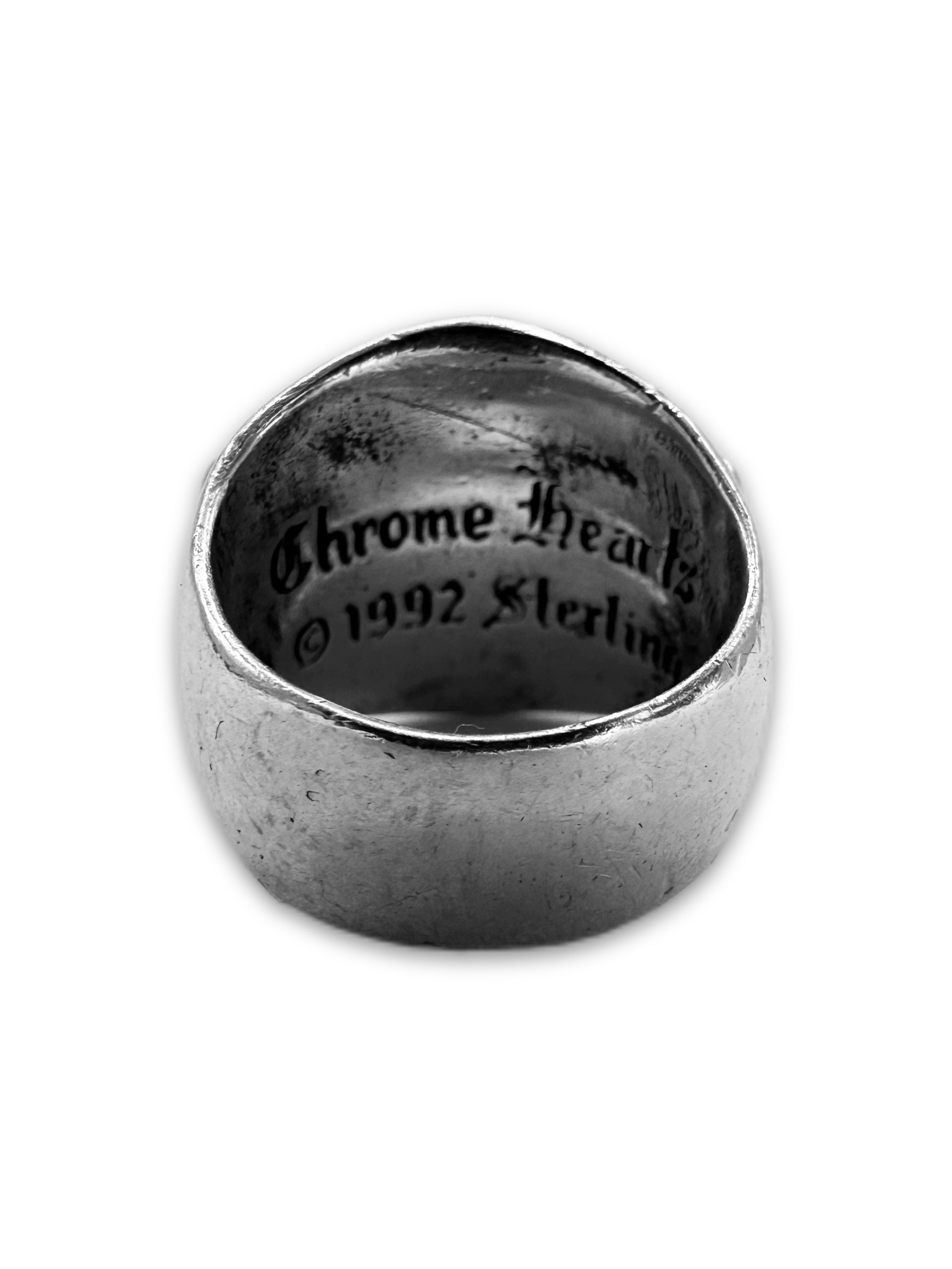 Chrome Hearts Black Diamond Aftermarket Cross ‘Keeper’ Ring