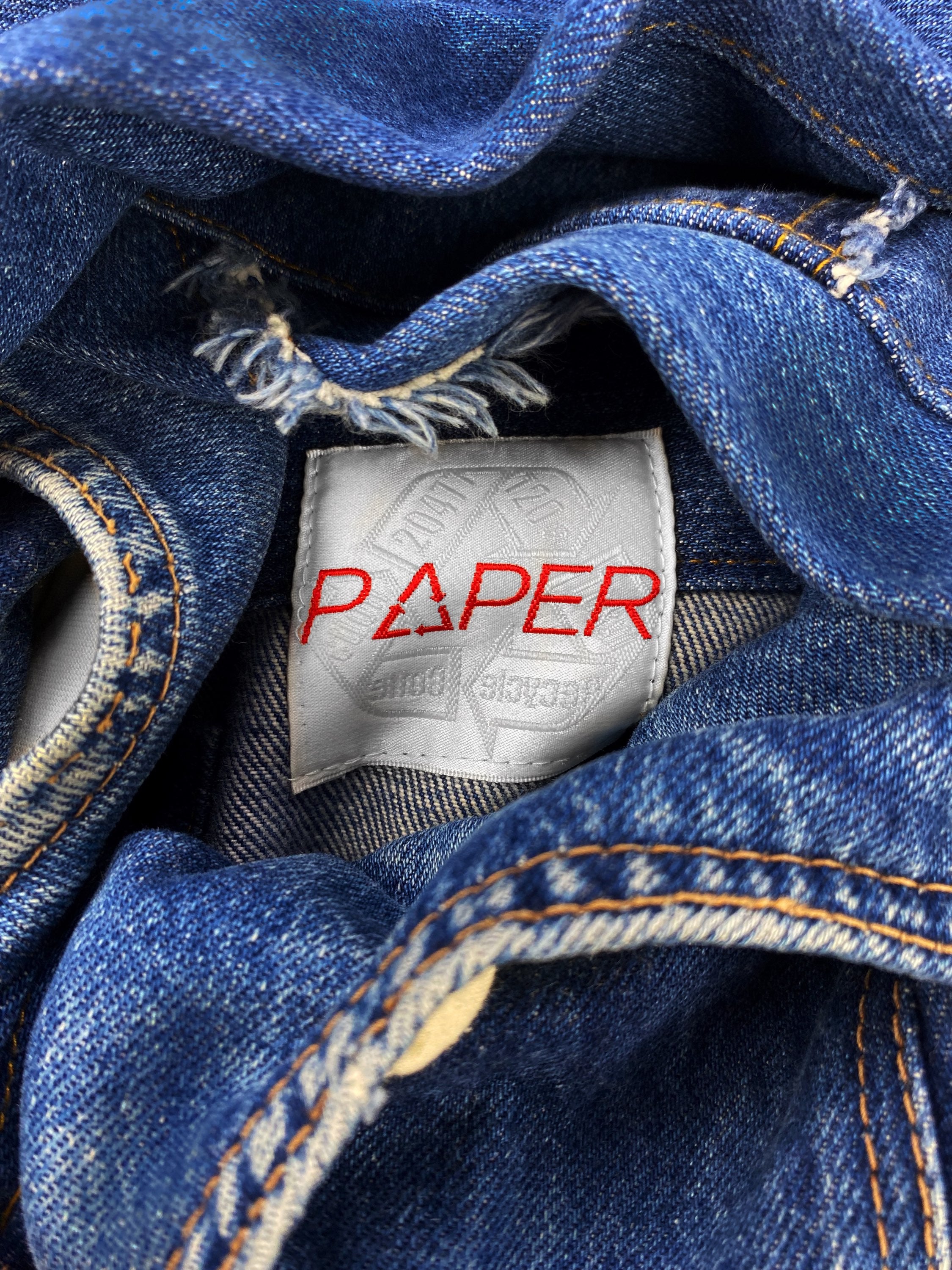 AW00 20471120 Paper ‘Recycled’ Big-John Blue Hybrid Denim