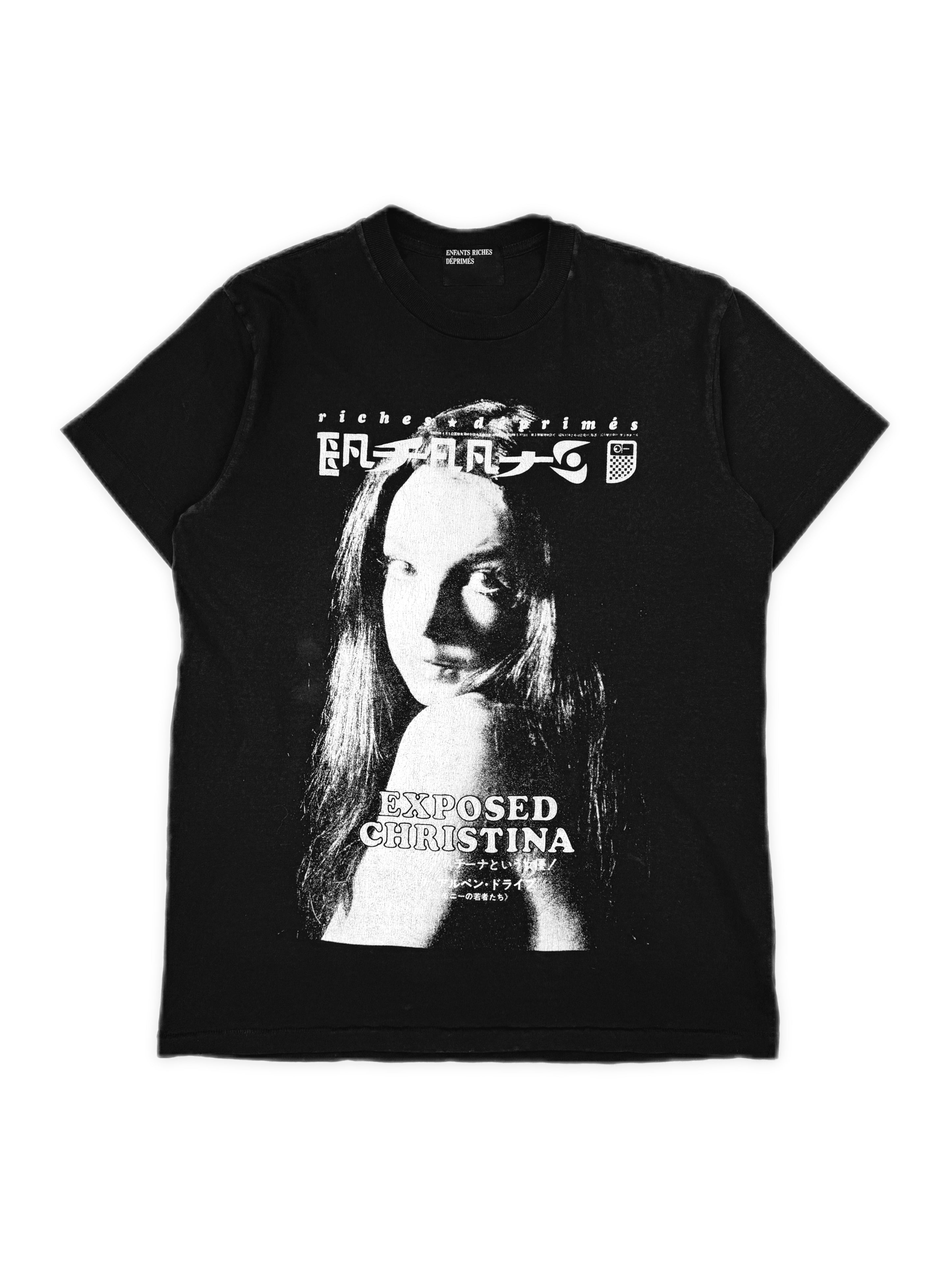 SS24 Enfants Riches Deprimes ‘Exposed Christina’ Black Graphic T-Shirt