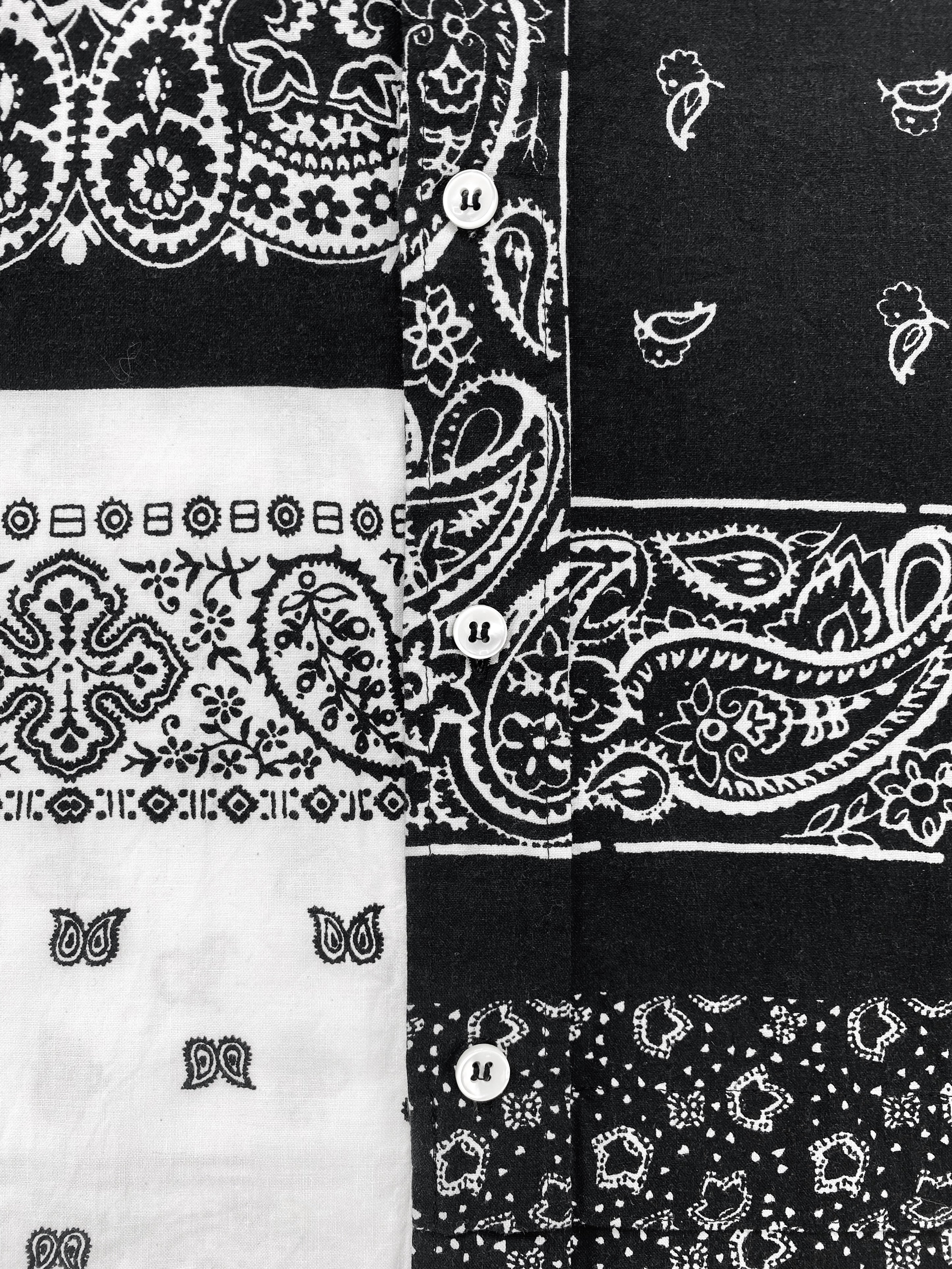 SS12 Maison Margiela Paisley Print Patchwork Button Up Shirt