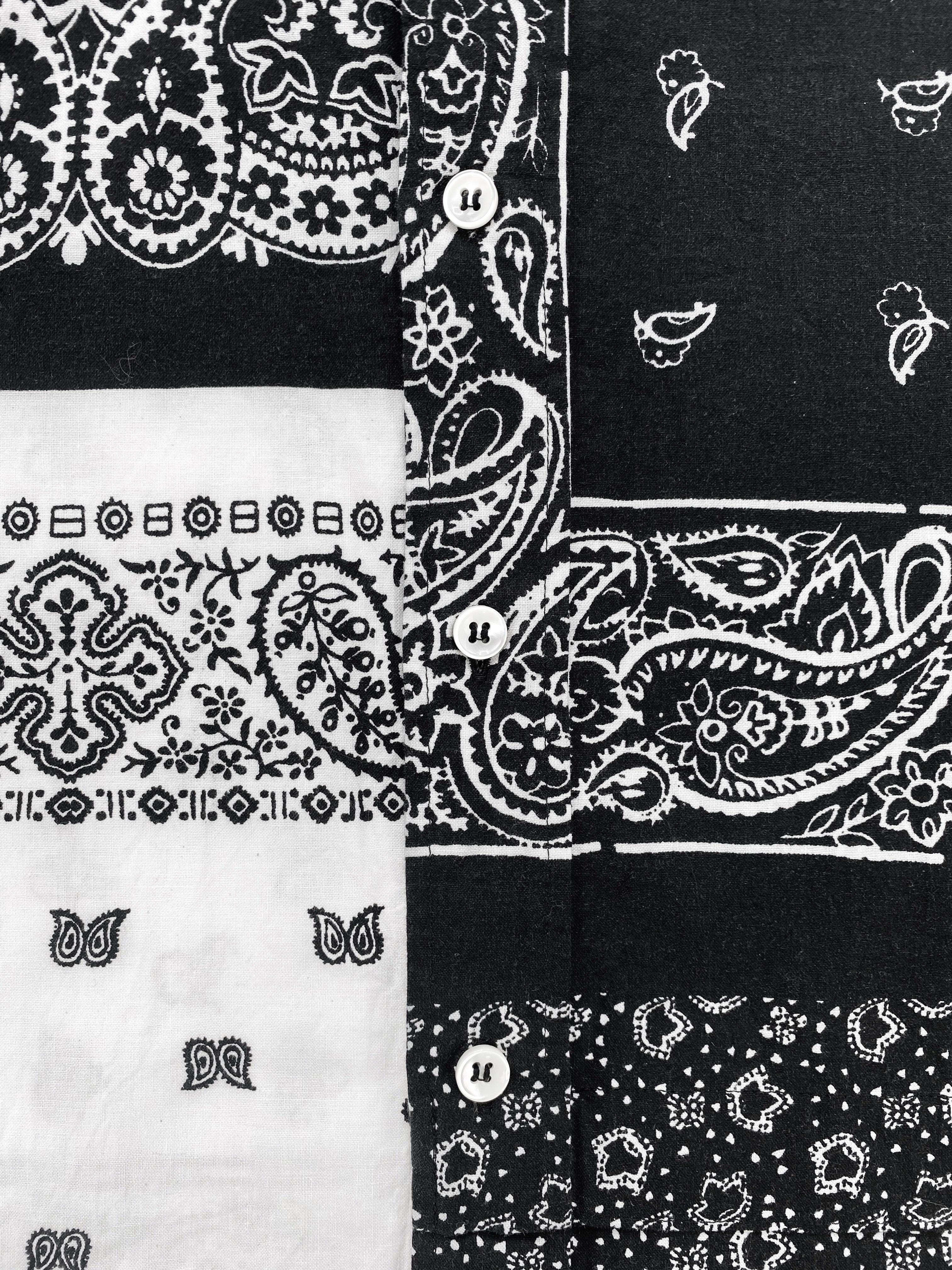 SS12 Maison Margiela Paisley Print Patchwork Button Up Shirt
