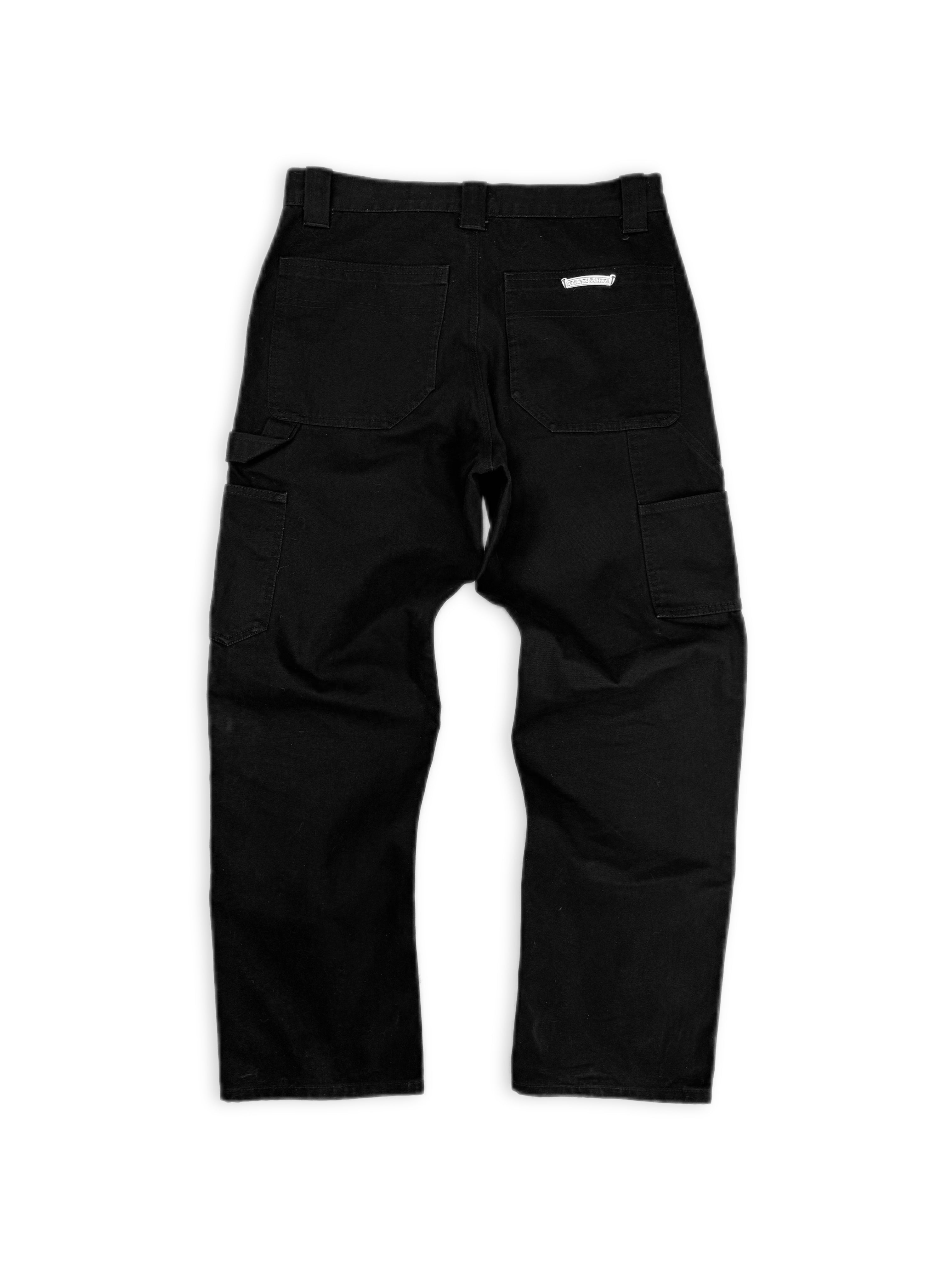 Chrome Hearts Double Knee Carpenter Black Boot Cut Denim