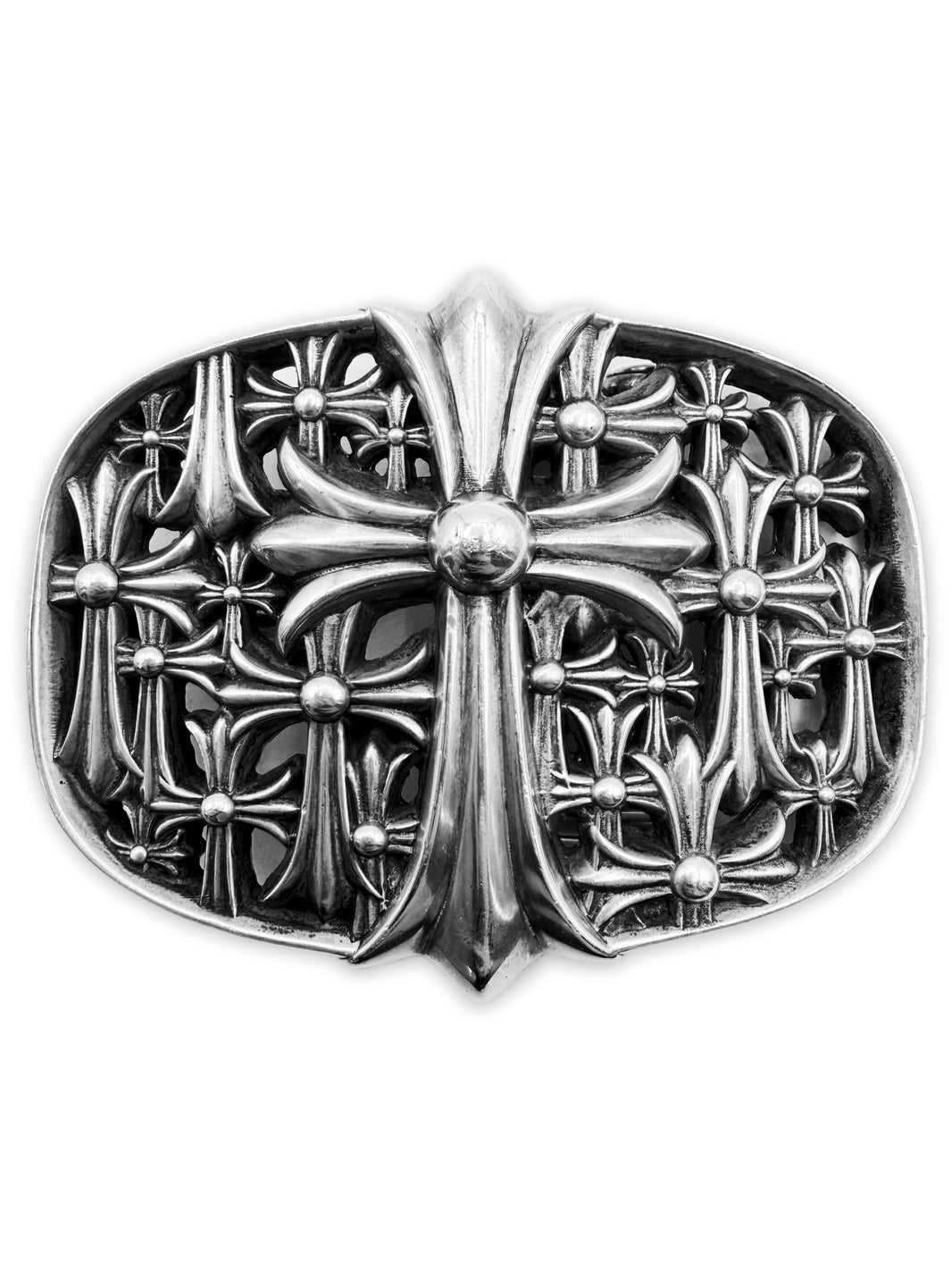 Chrome Hearts Cemetery Cross .925 Silver Belt Buckle