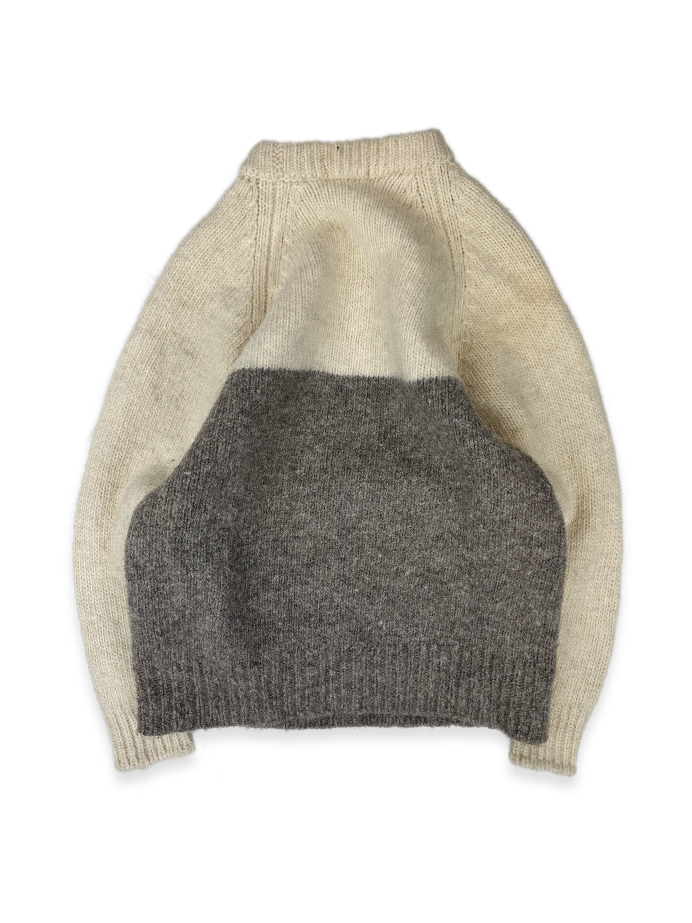 90s Issey Miyake Sport ‘Deer’ Patch Two Tone Knitted Sweater