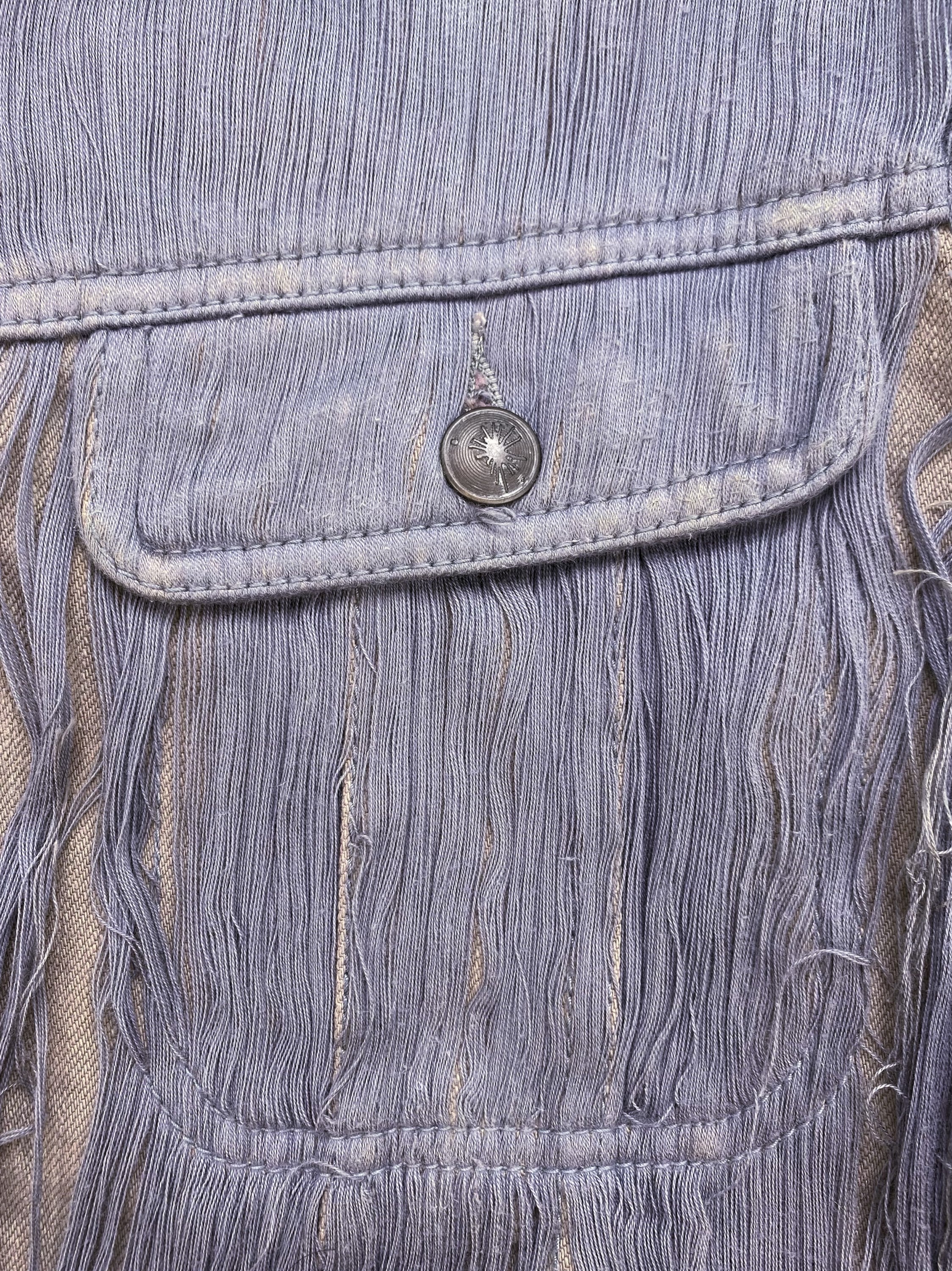 AW07 Mihara Yasuhiro ‘Mummy’ Distressed Lilac Denim Jacket