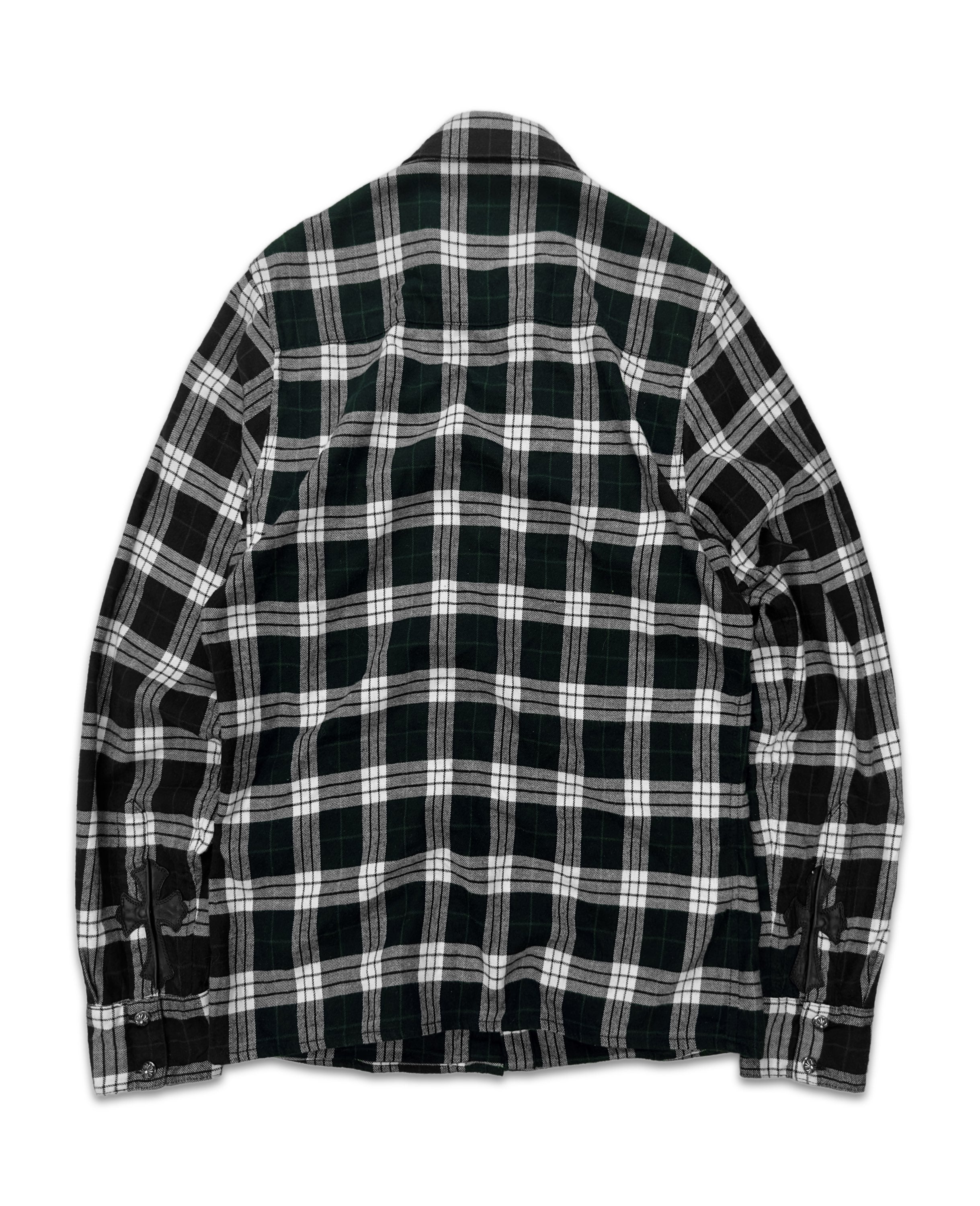 Chrome Hearts ‘Cross Patch’ .925 Silver Green Checkered Flannel