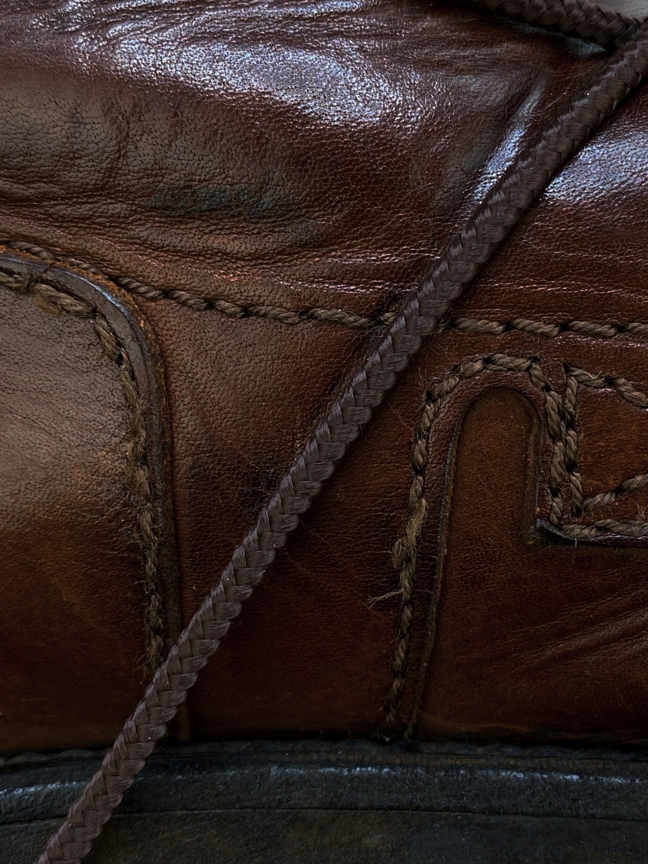 AW97 Dirk Bikkembergs Brown Leather Web Lace Combat Boots