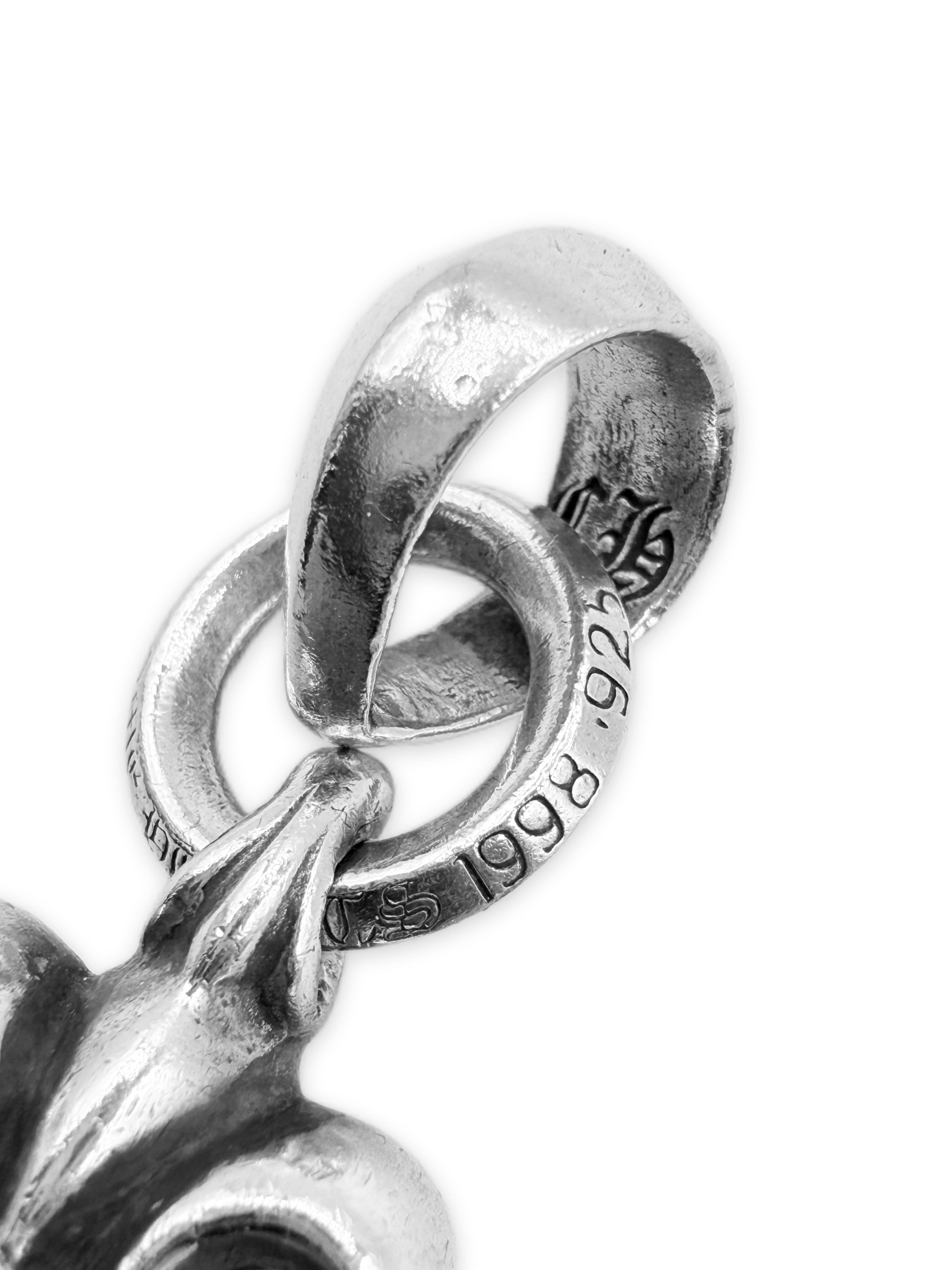 Chrome Hearts Fleur de Lis .925 Silver Double Bail Pendant