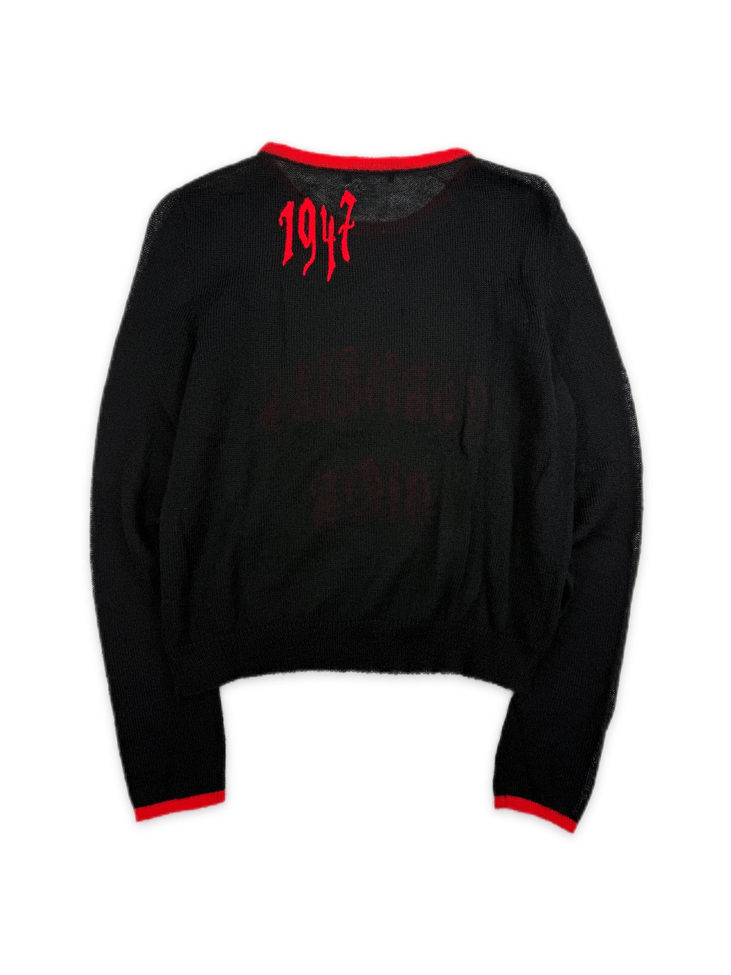 SS02 Dior ‘Christian Dior’ Gothic 1947 Mohair Black Knit Sweater