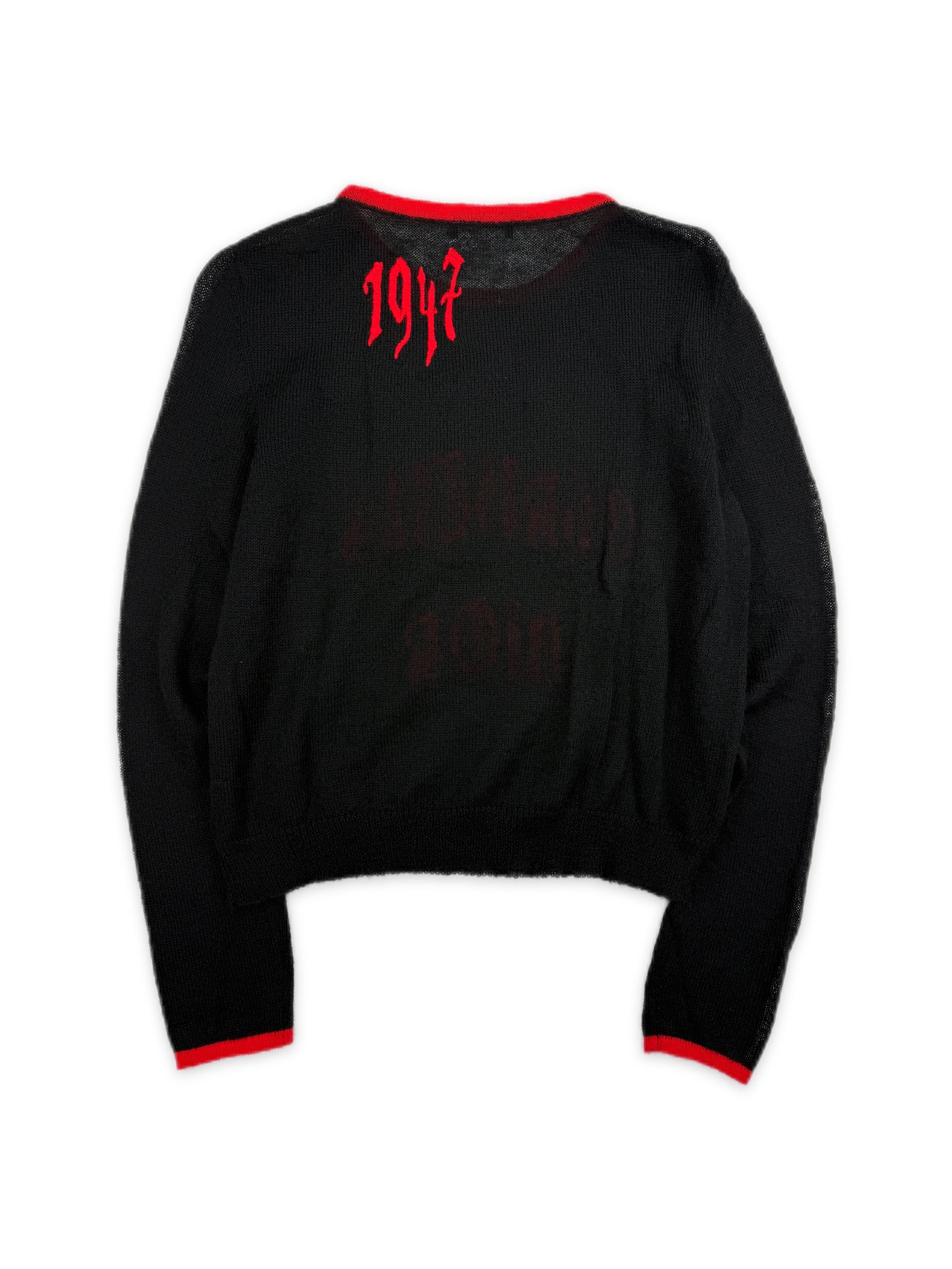 SS02 Dior ‘Christian Dior’ Gothic 1947 Mohair Black Knit Sweater