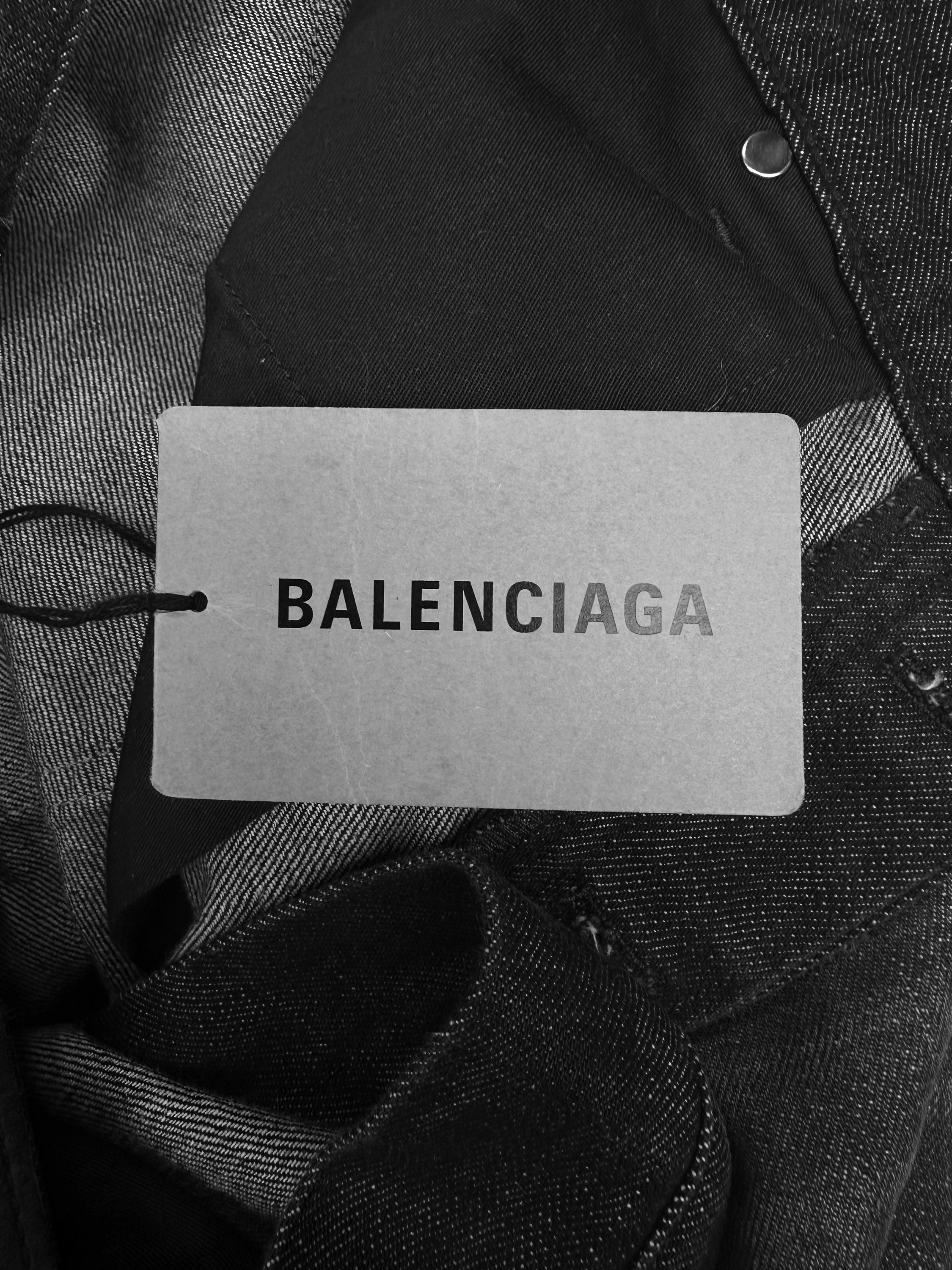 AW21 Balenciaga ‘Skater’ Wide Cut Distressed Washed Denim