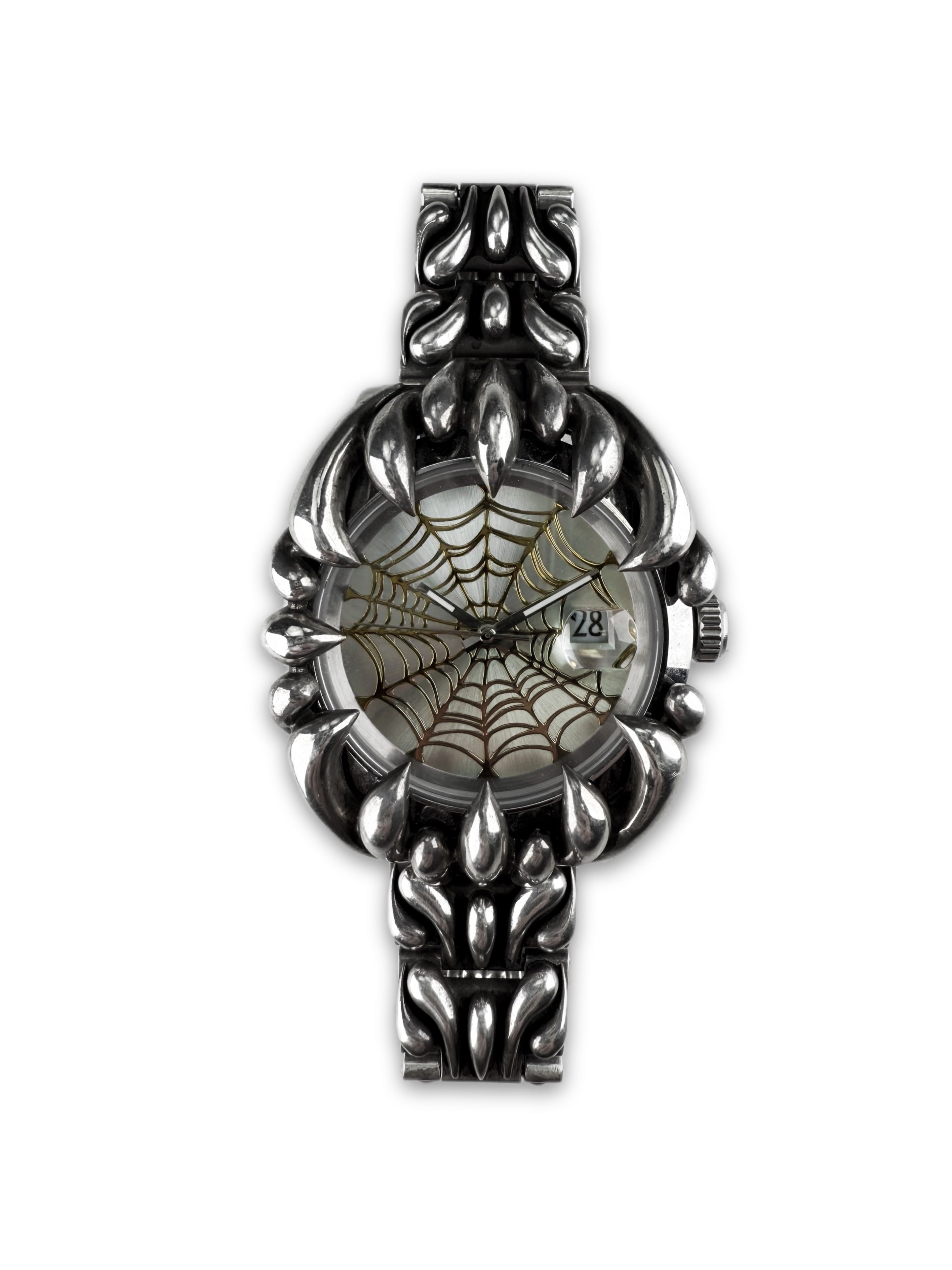 Alabaster Industries ‘Golden Web’ 18K White Dial Wrist Watch