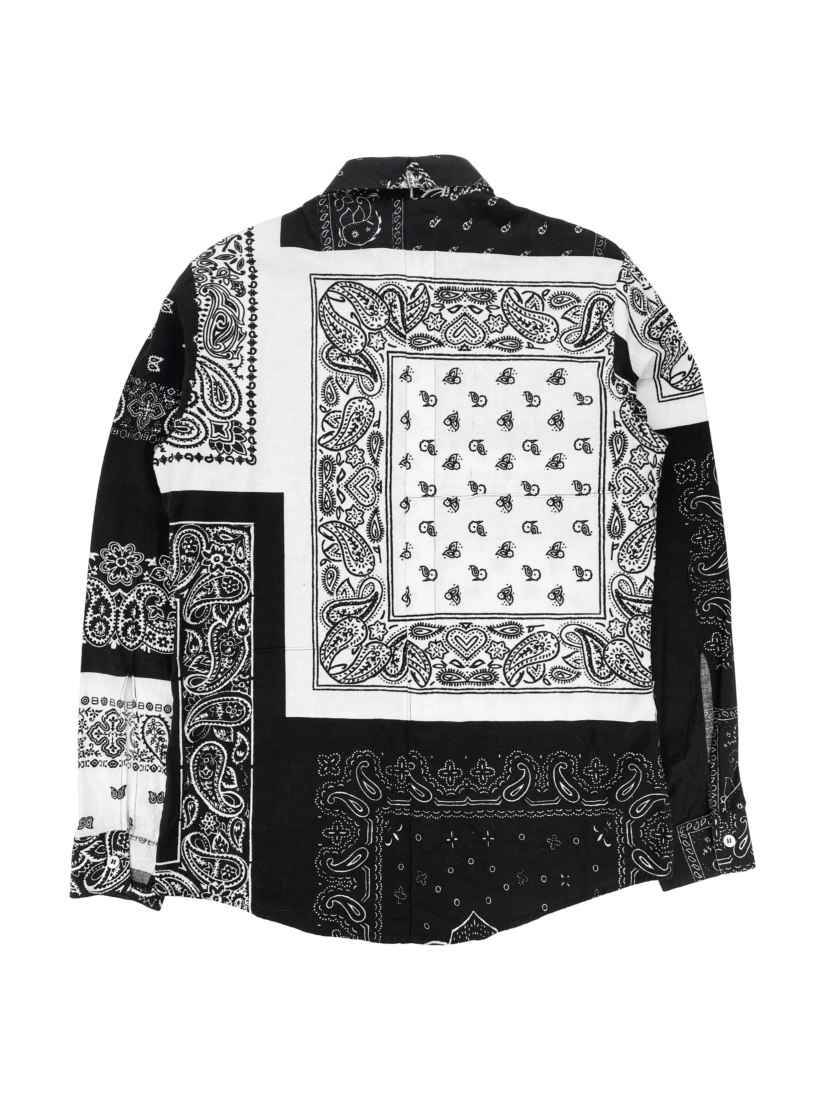 SS12 Maison Margiela Paisley Print Patchwork Button Up Shirt