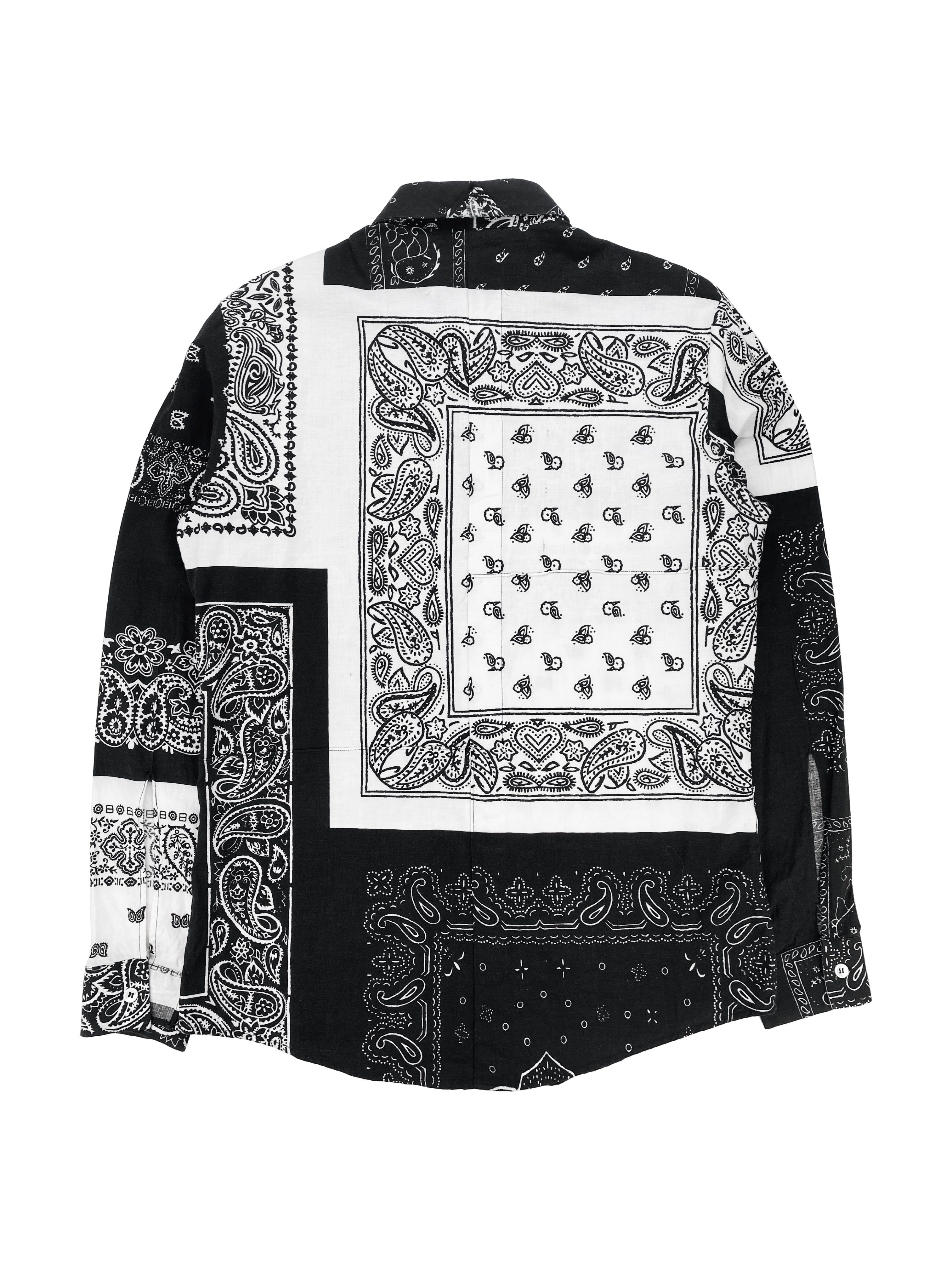 SS12 Maison Margiela Paisley Print Patchwork Button Up Shirt
