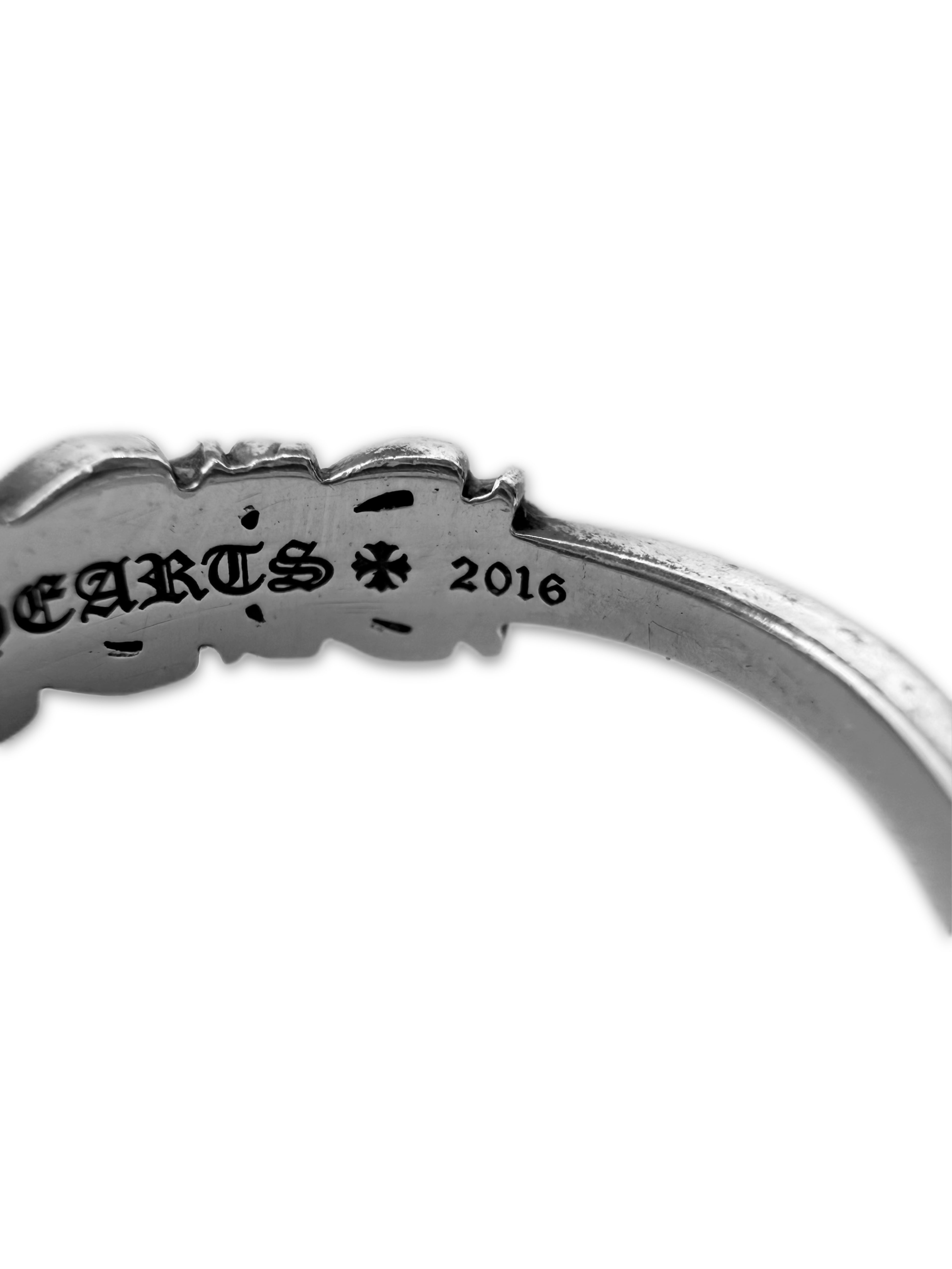 Chrome Hearts Floral .925 Silver Etched Ring