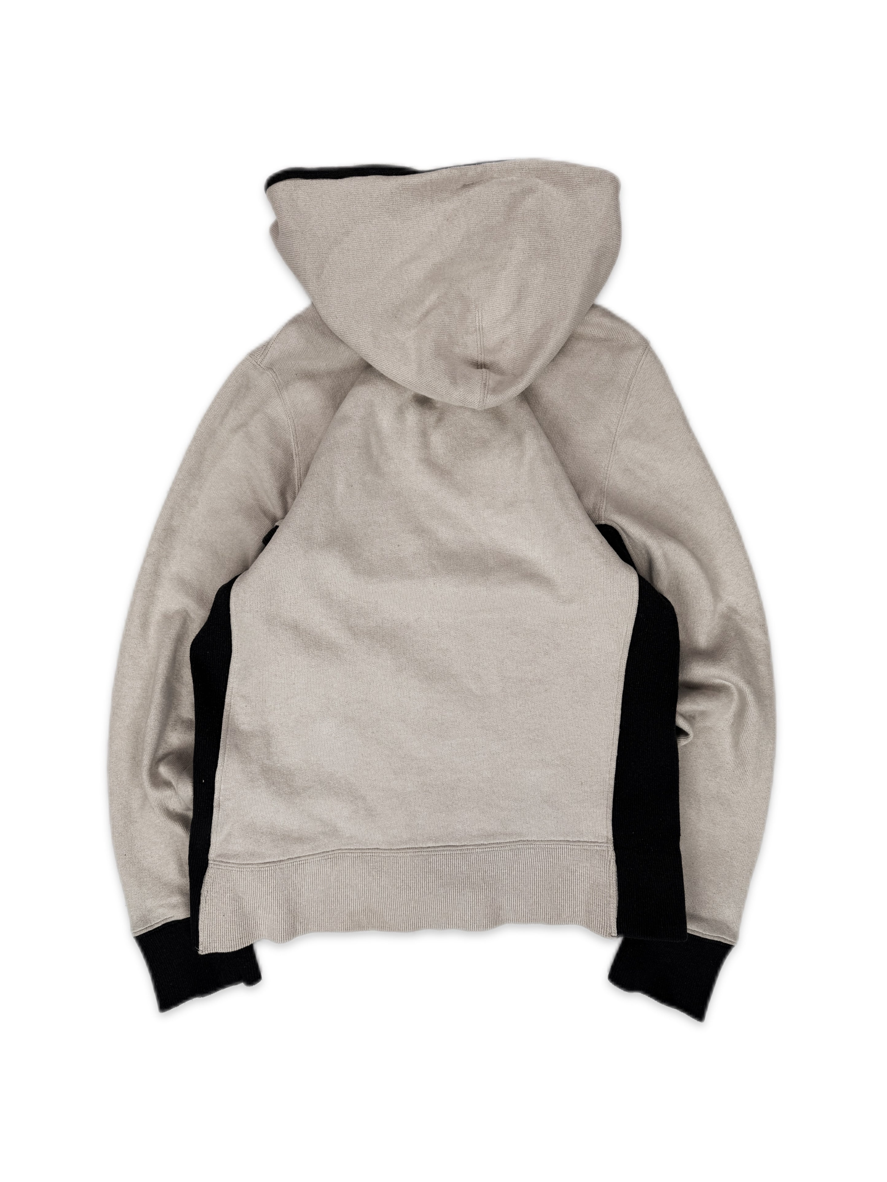 00s Stone Island Embroidered Logo Two Tone Full Zip-up Hoodie