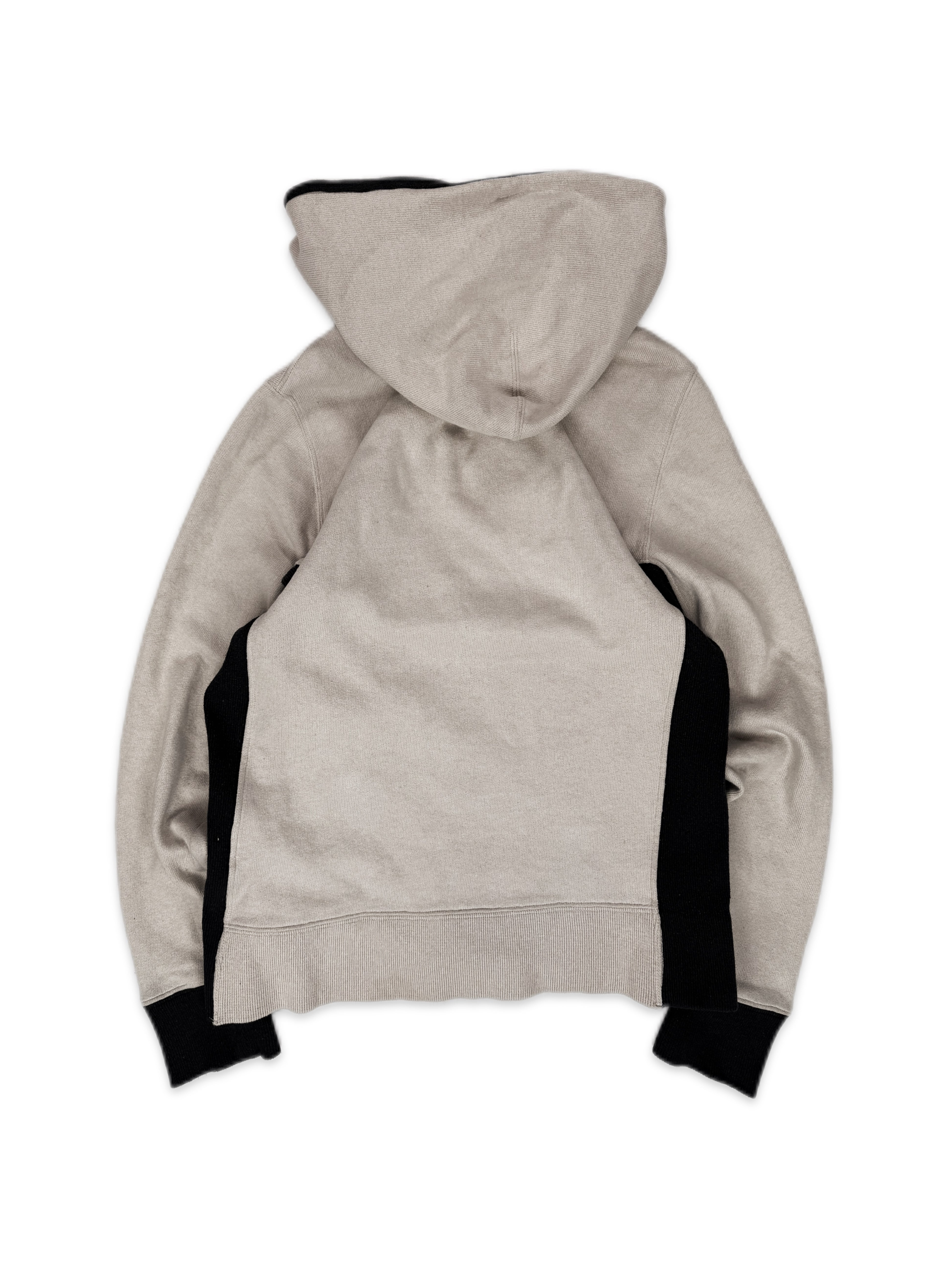 00s Stone Island Embroidered Logo Two Tone Full Zip-up Hoodie