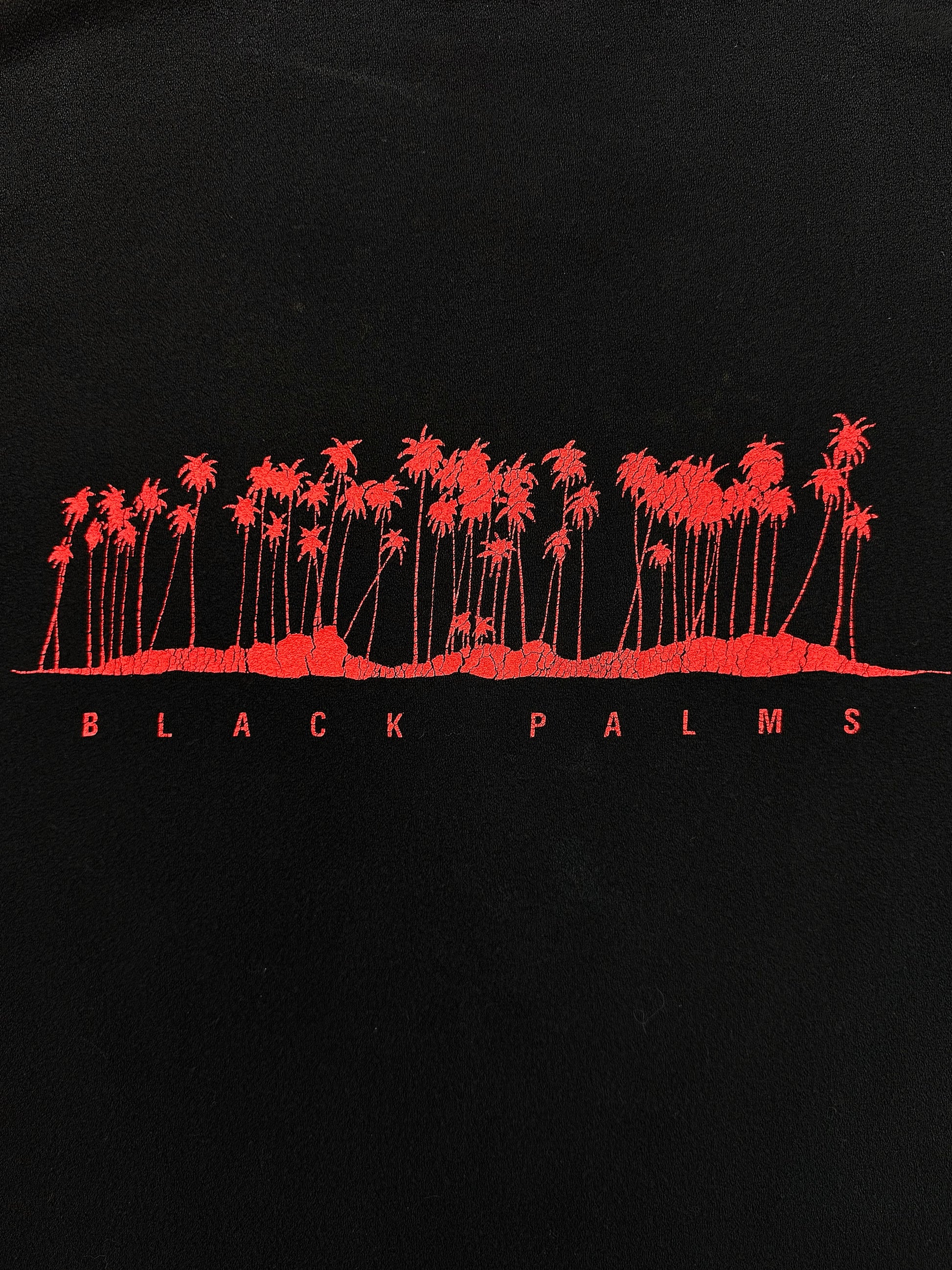 SS98 Raf Simons ‘Black Palms’ Runway Black Graphic Tank Top