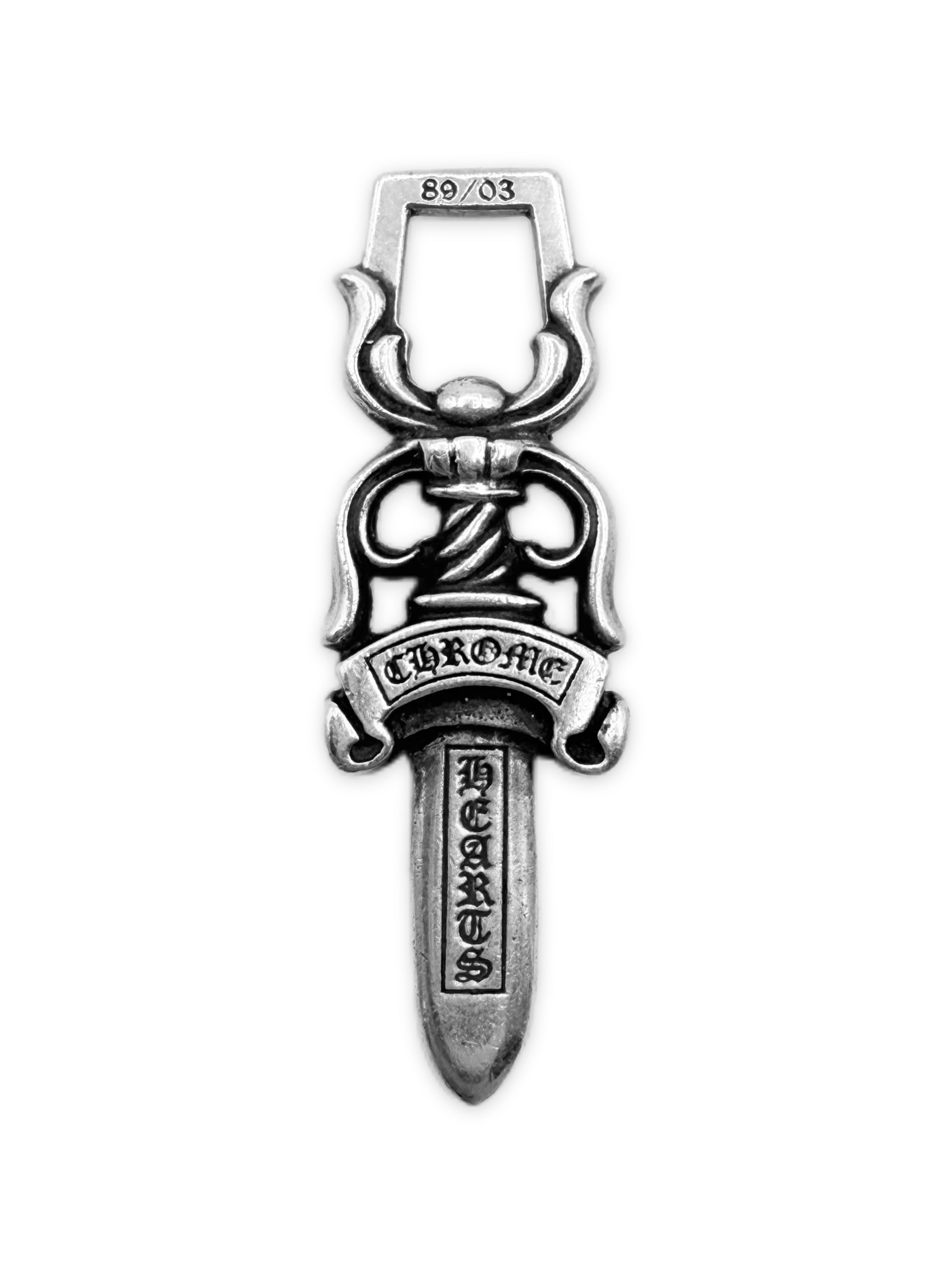 Chrome Hearts Dagger .925 Silver Large Zipper Pendant