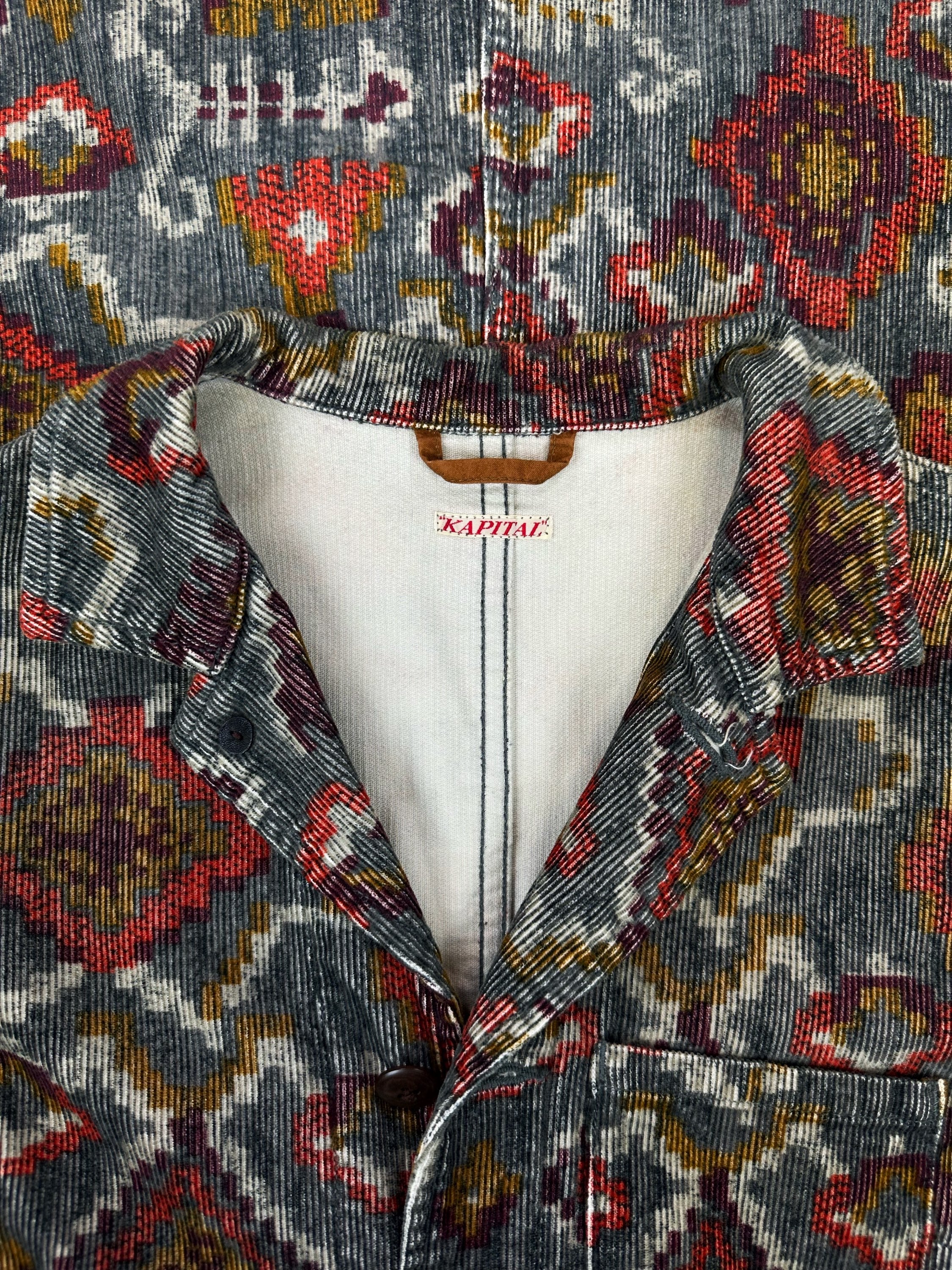 Kapital ‘Tapestry’ Corduroy Full Length Trench Coat