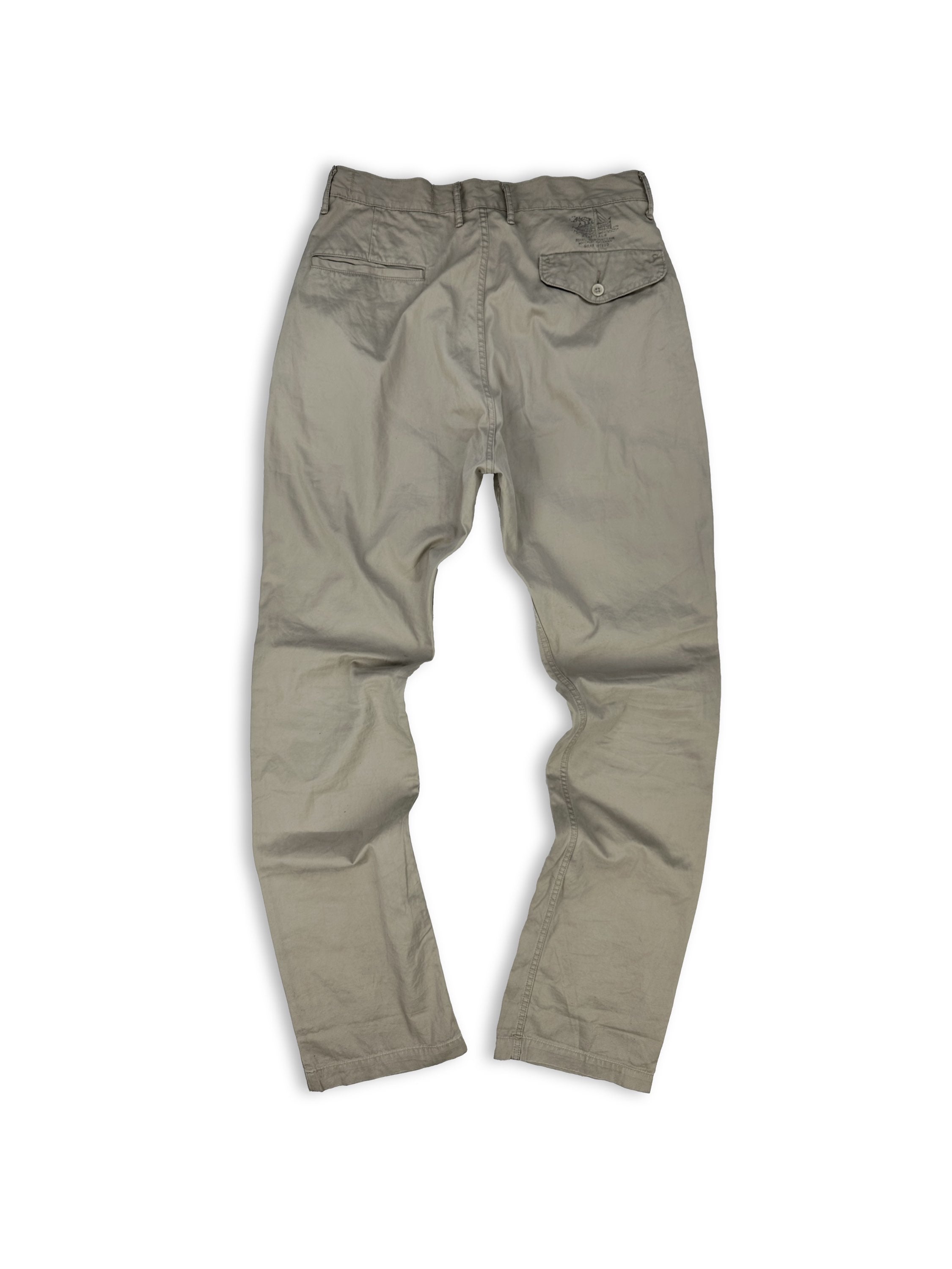 Kapital Neutral Tone ‘Sailing Ship’ Stencil Motif Pants