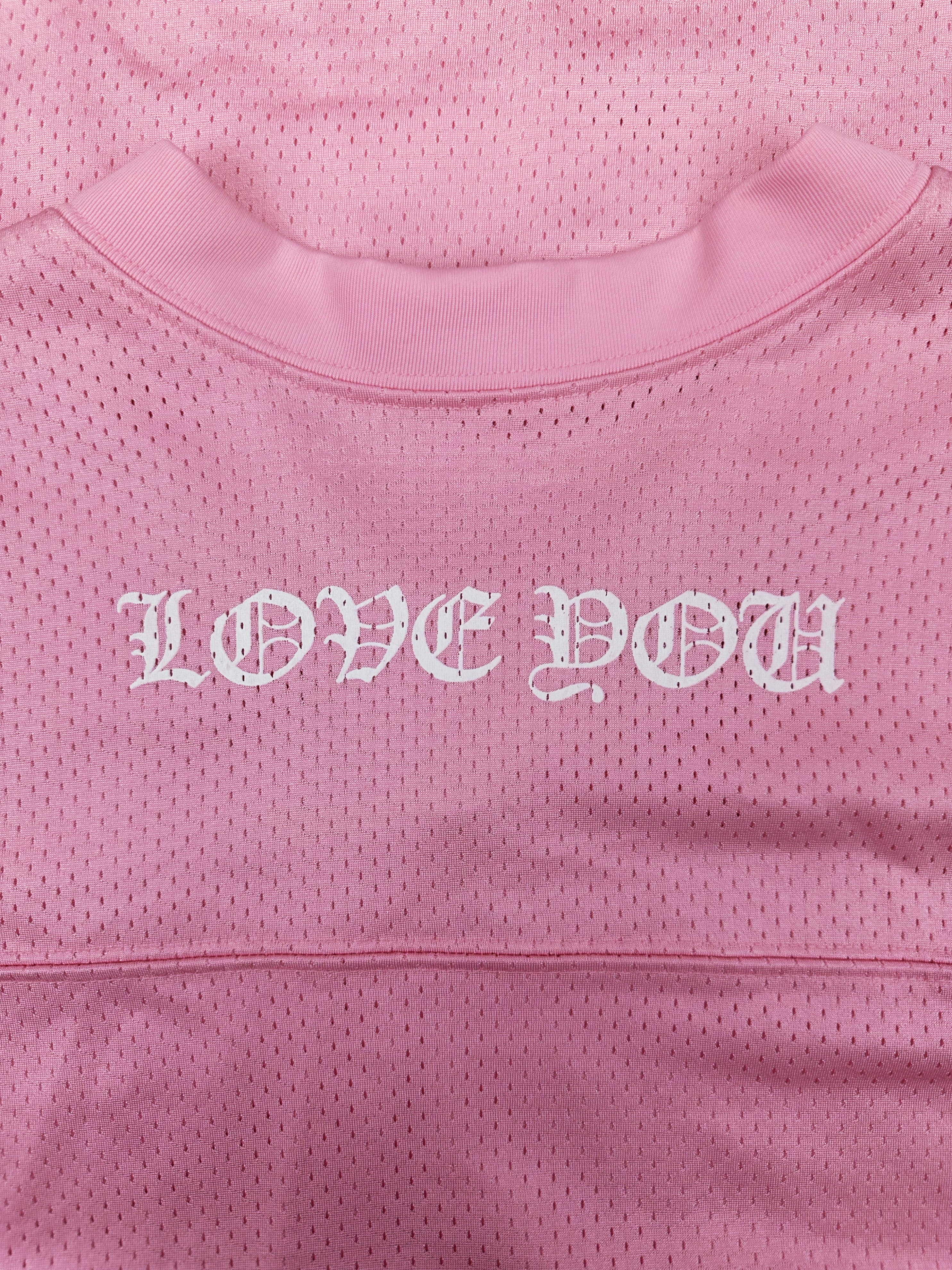 Chrome Hearts ‘Love You’ Baby Pink Fleur Sleeve Jersey