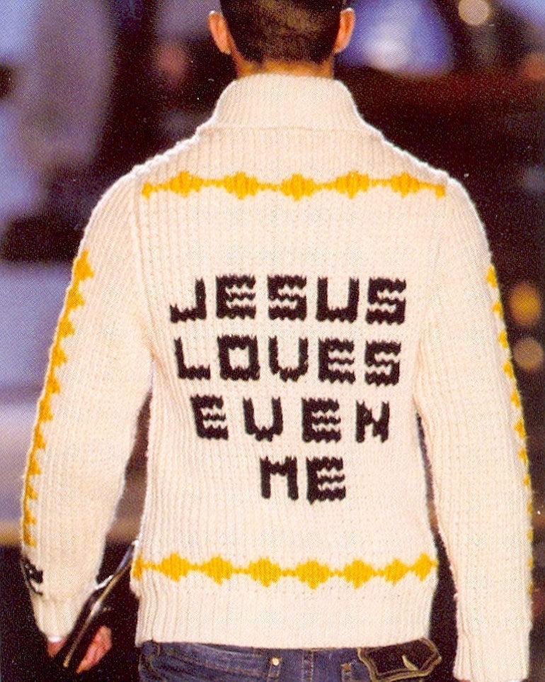 AW05 Dsquared2 ‘Jesus Loves Even Me’ Church Knitted Cowichan