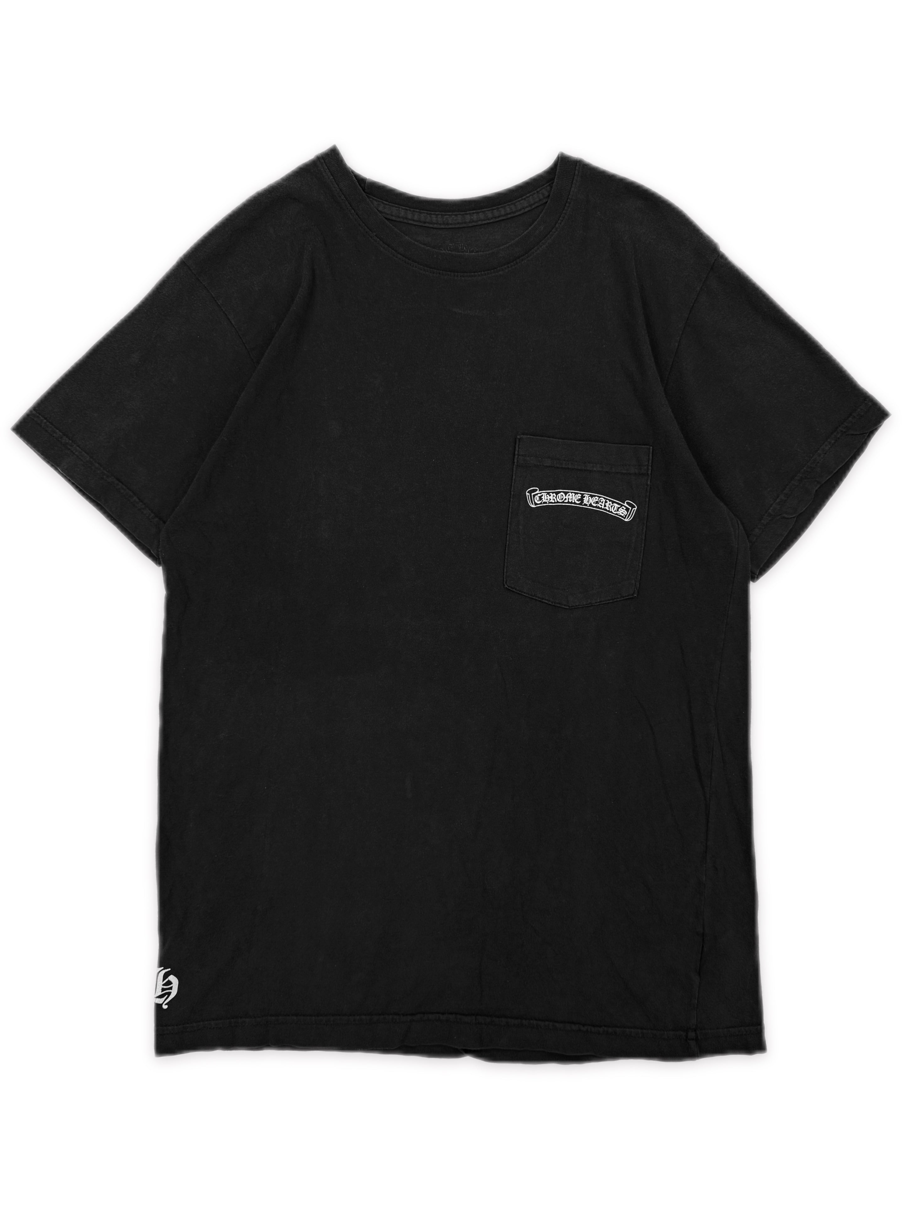 Chrome Hearts Star Scroll Logo Faded Black T-Shirt