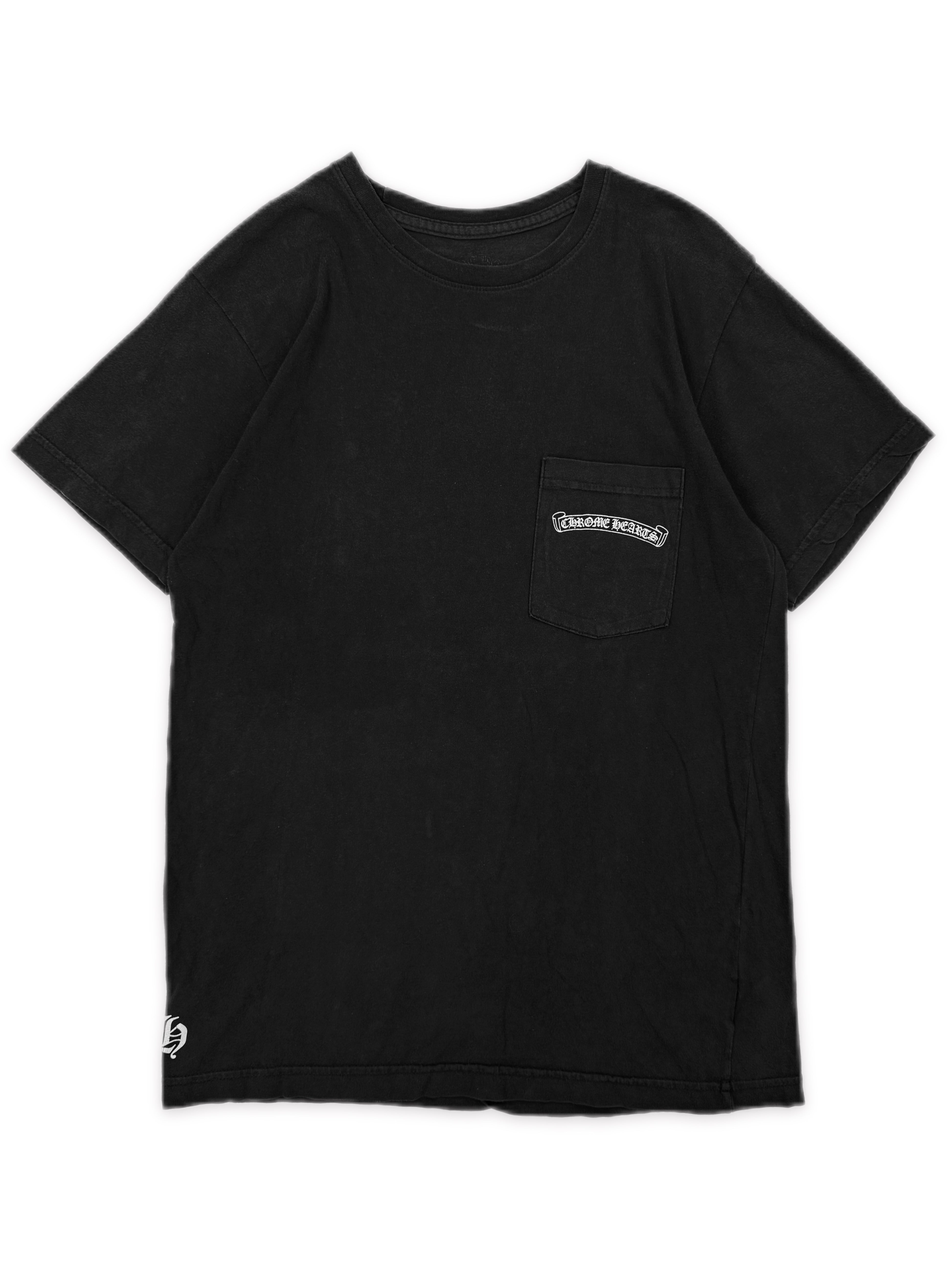 Chrome Hearts Star Scroll Logo Faded Black T-Shirt