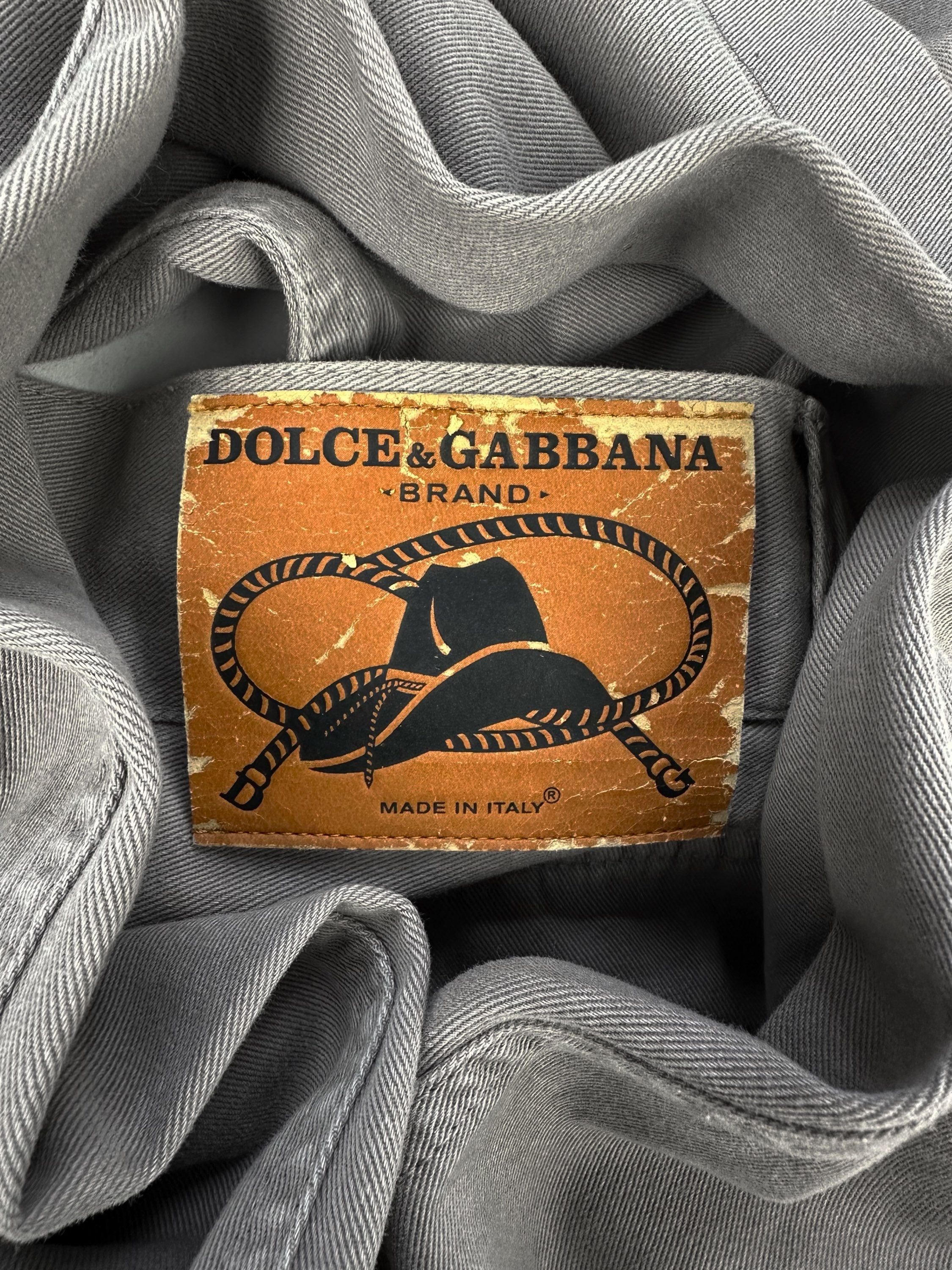 00s Dolce &amp; Gabbana Slate Grey Boot Cut Denim