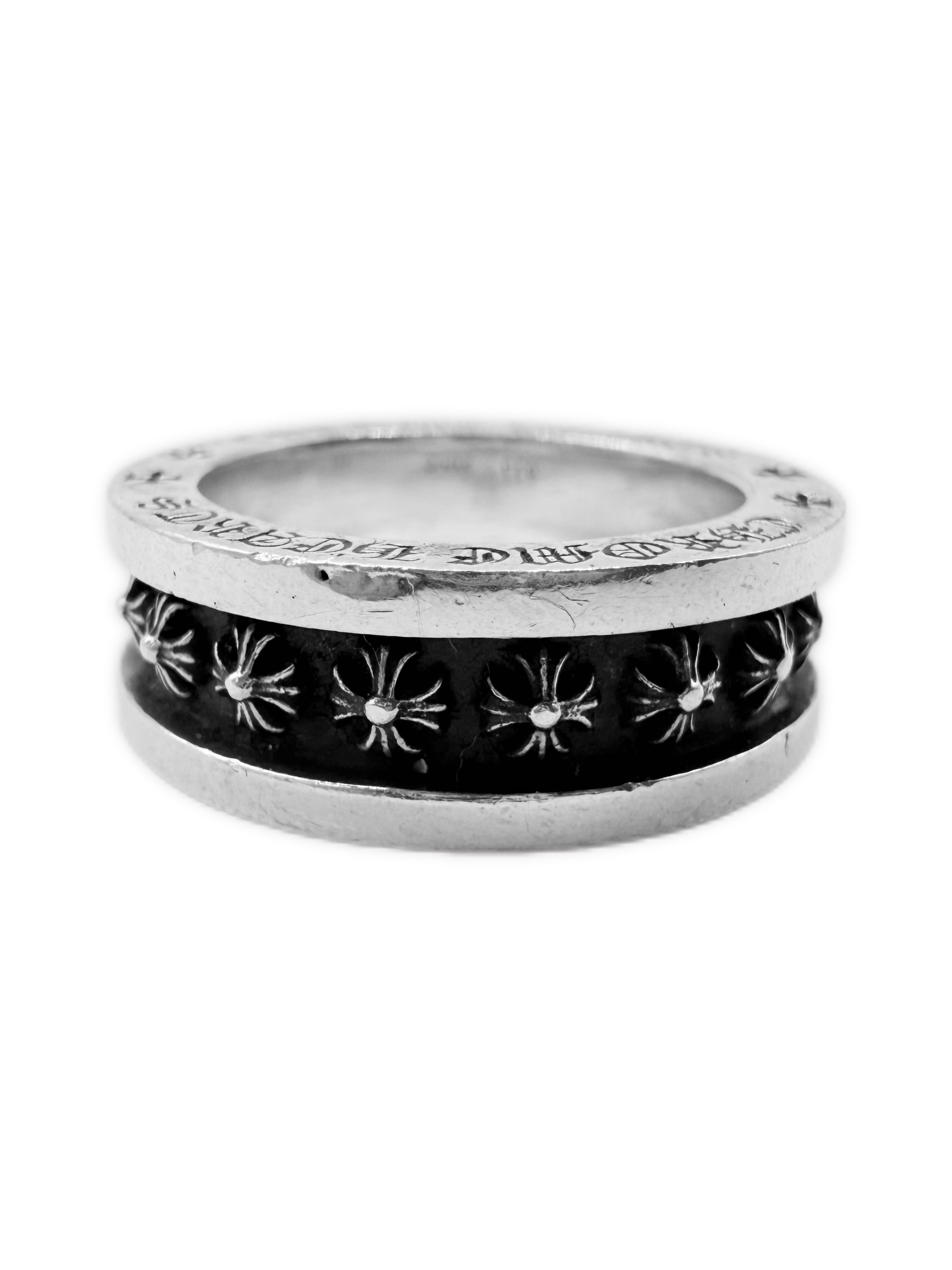 Chrome Hearts Mini Plus .925 Silver Etched Ring