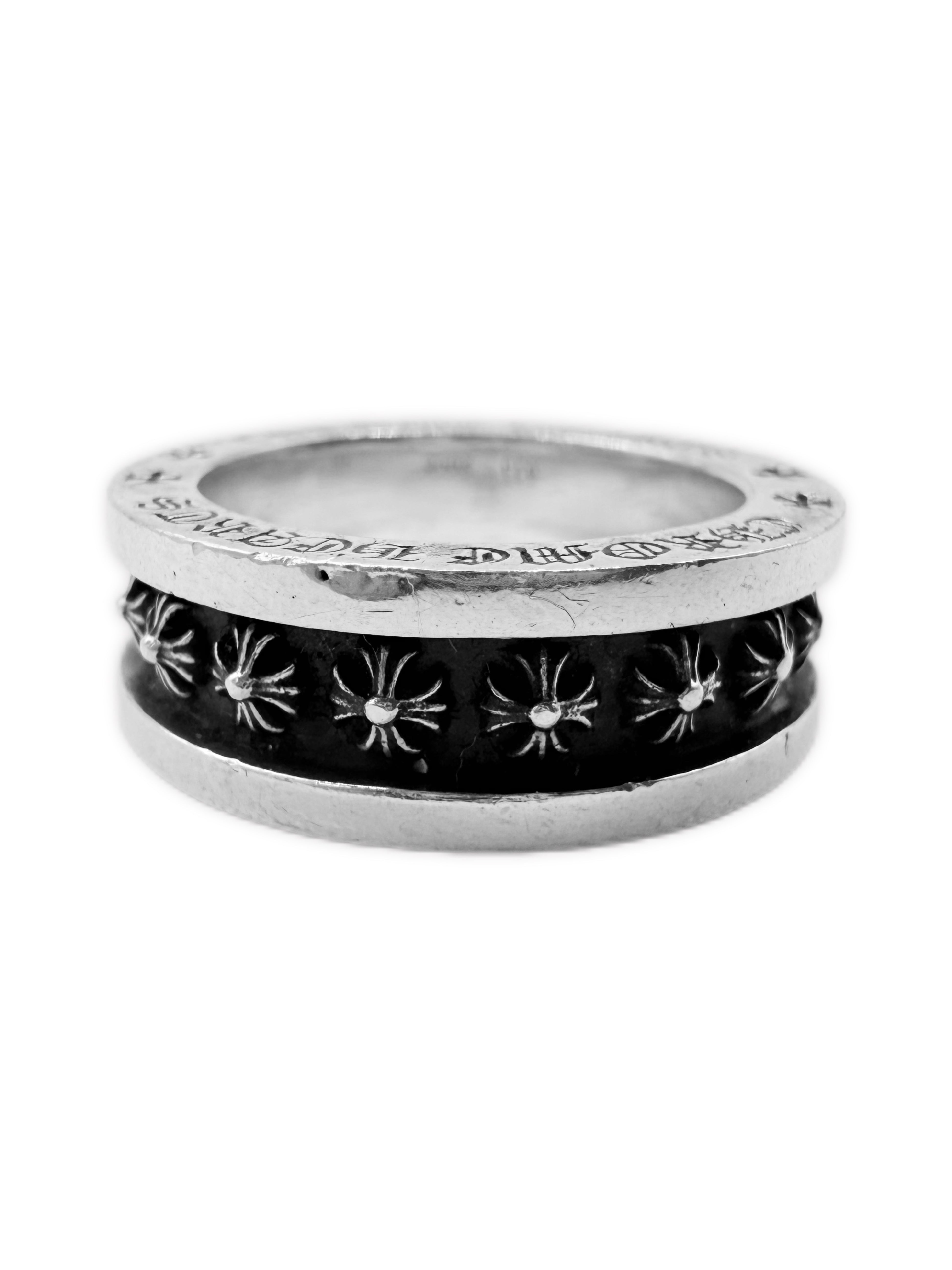 Chrome Hearts Mini Plus .925 Silver Etched Ring
