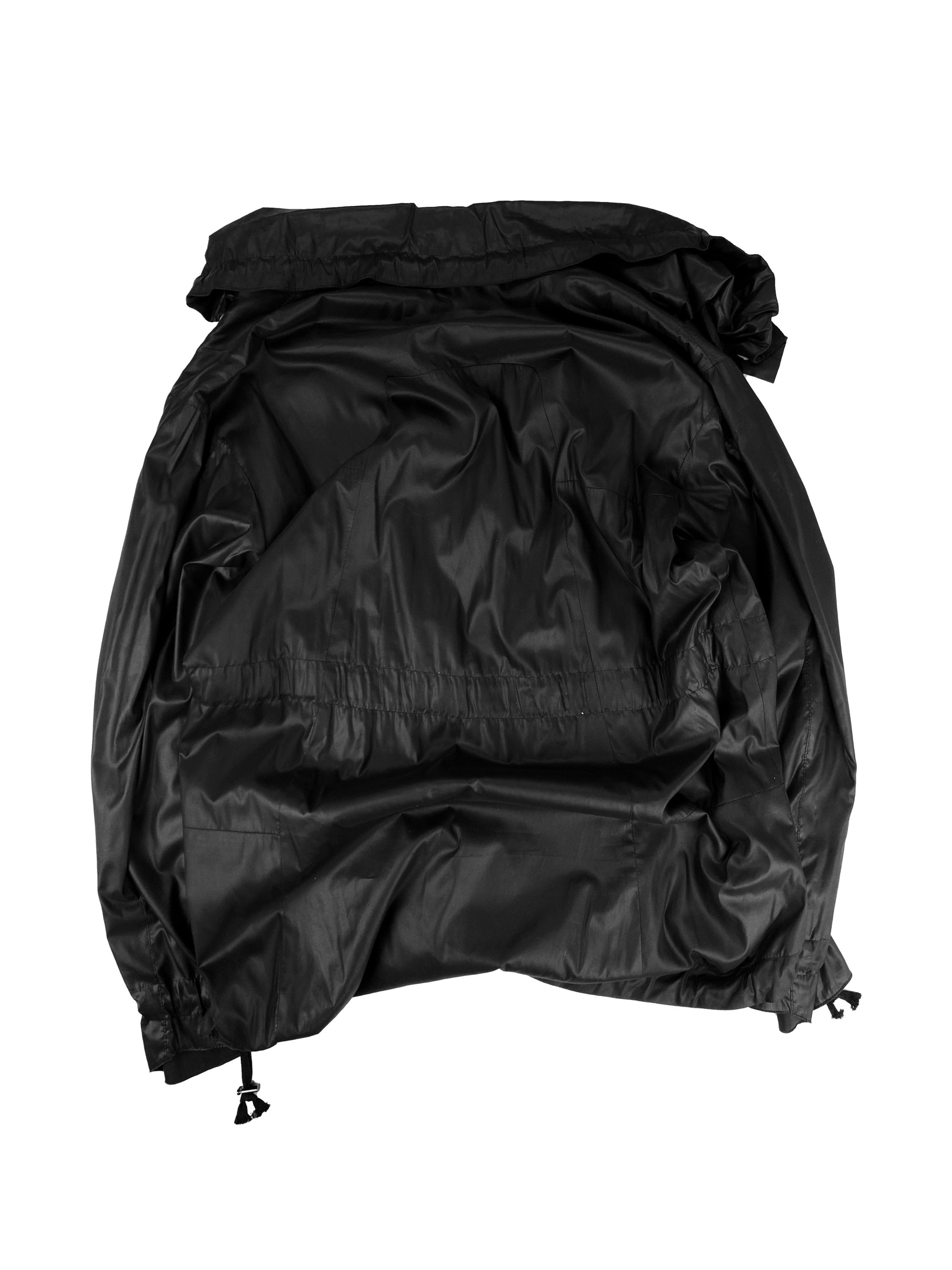 Helmut Lang Black Nylon Full Zip Boxy Jacket