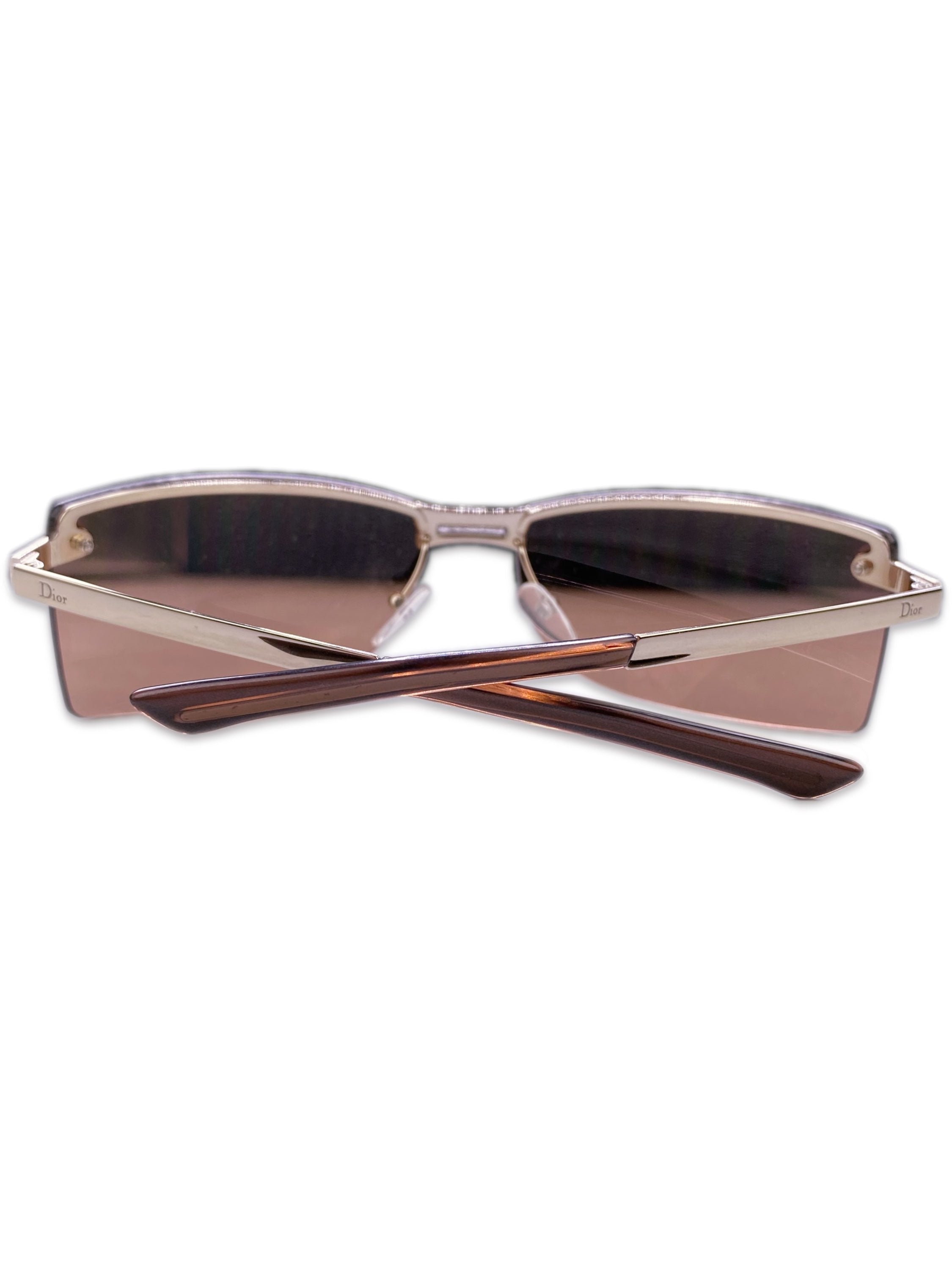 2000’s Dior Star Motif Warm Tint Metallic Sunglasses