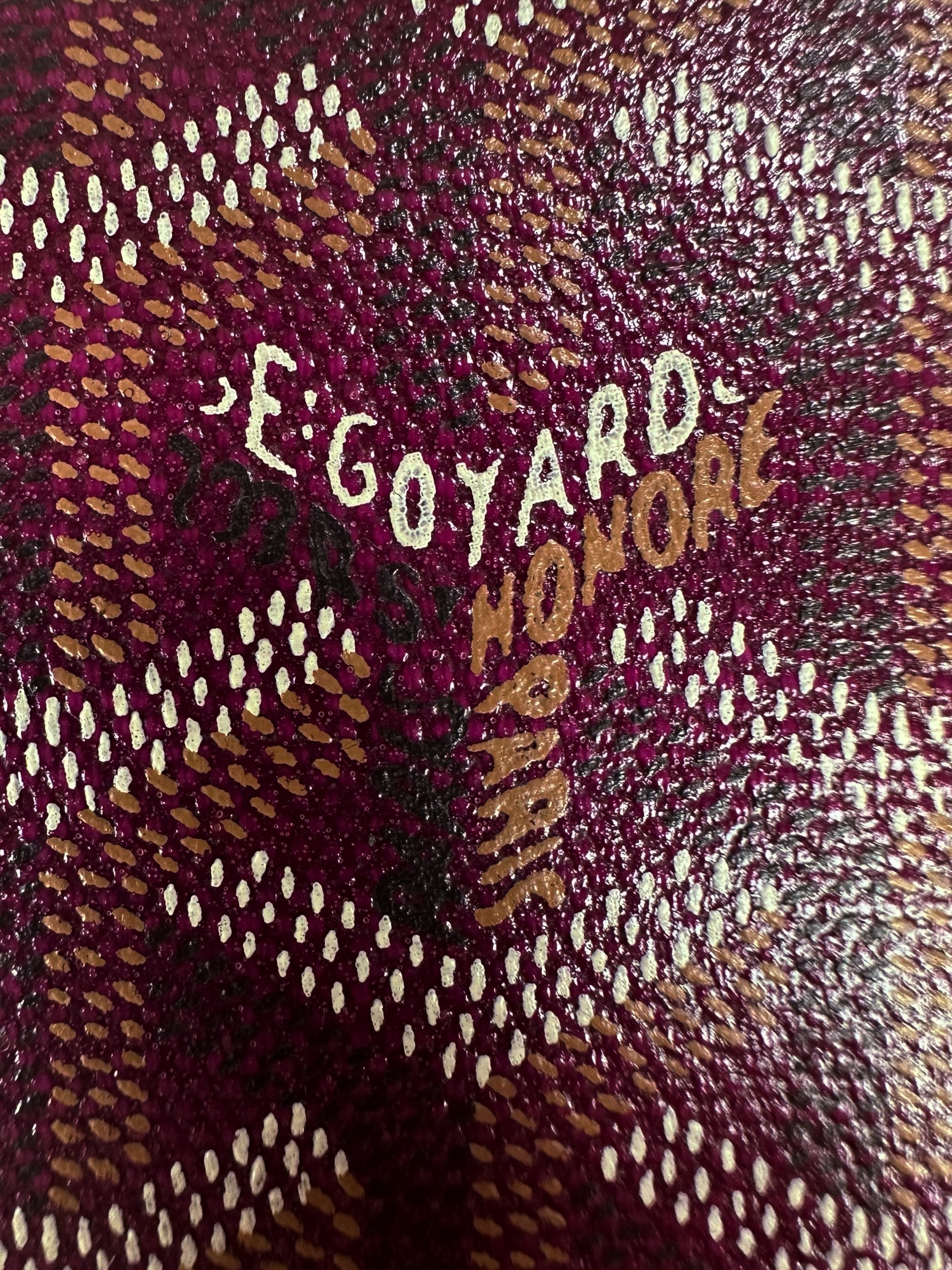 Goyard Bifold Monogram Leather Burgundy Wallet