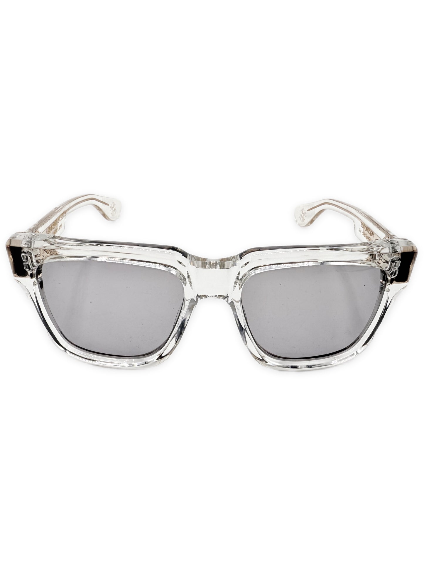 Chrome Hearts Box Officer 22k Gold Plated Clear Sunglasses
