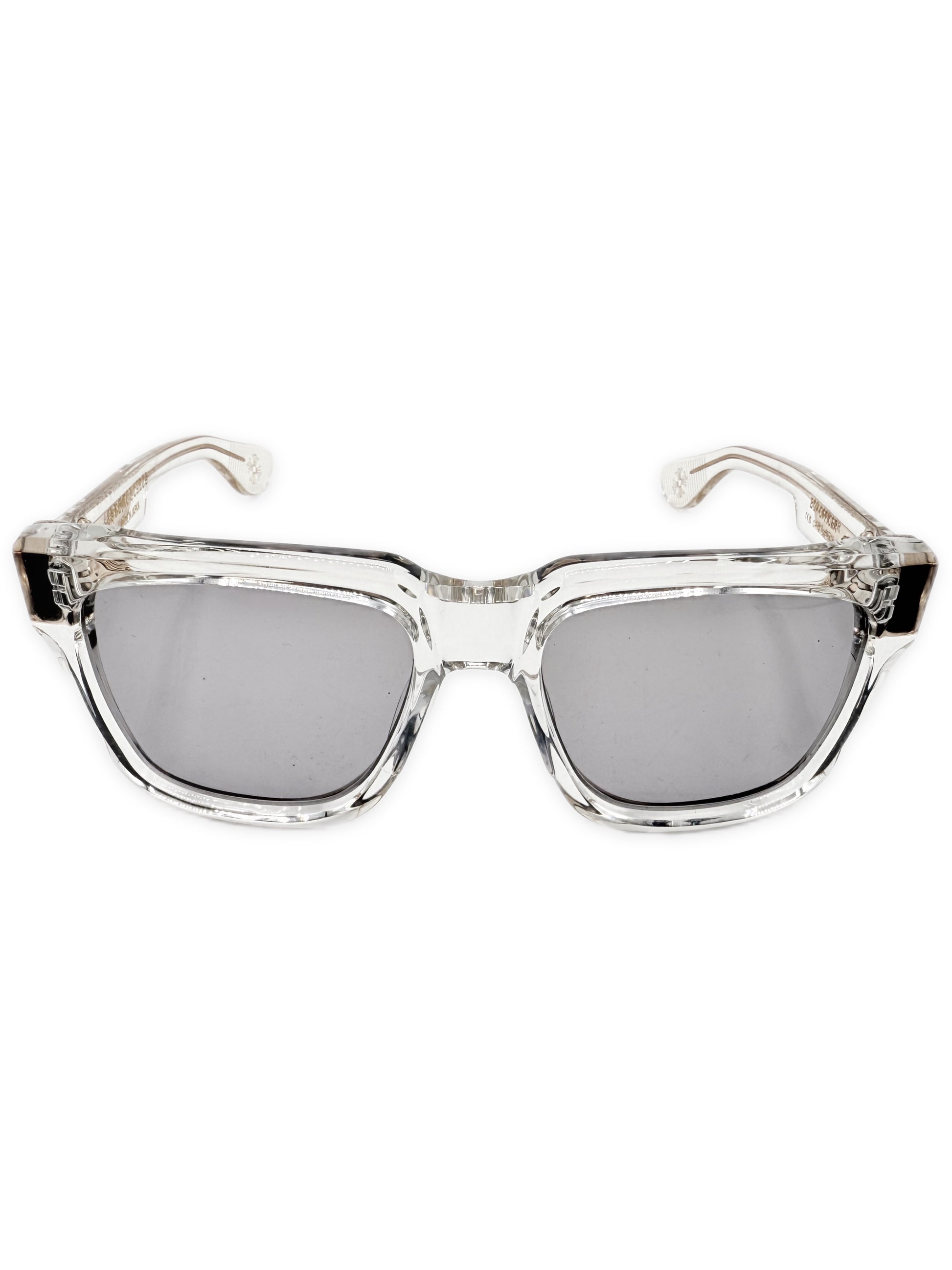 Chrome Hearts Box Officer 22k Gold Plated Clear Sunglasses