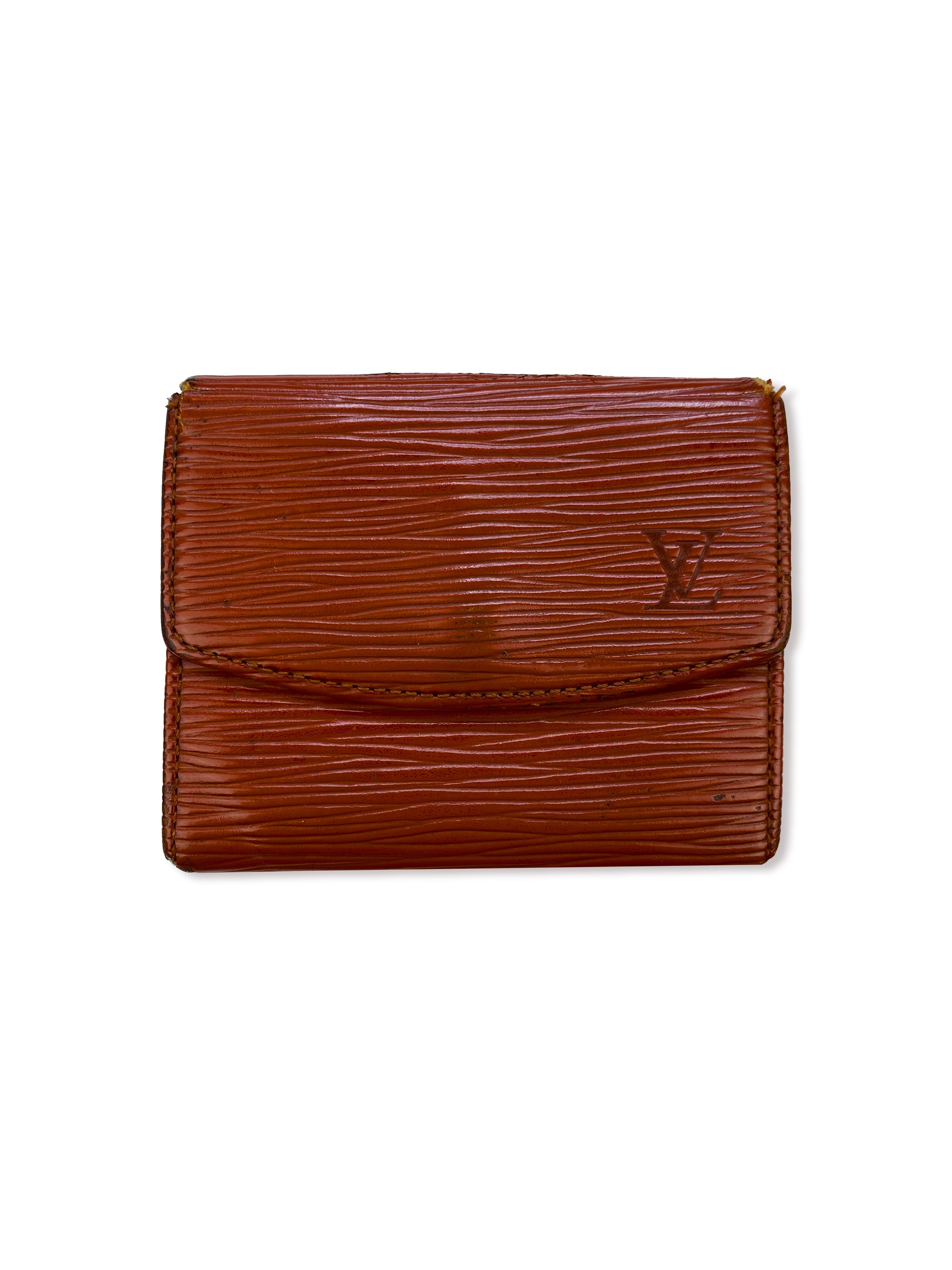 Louis Vuitton Ribbed Papier Burnt Maroon Wallet