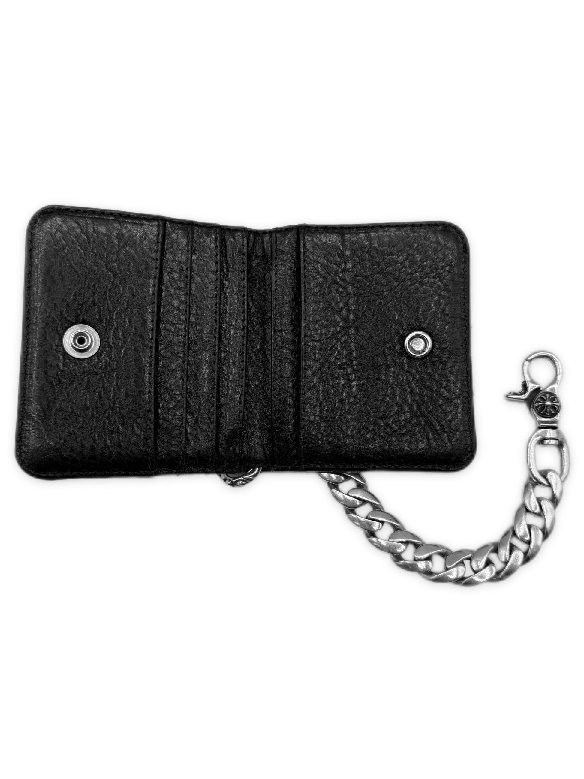 Chrome Hearts Cross Patch Lobster Clasp Cuban Link Wallet &amp; Chain
