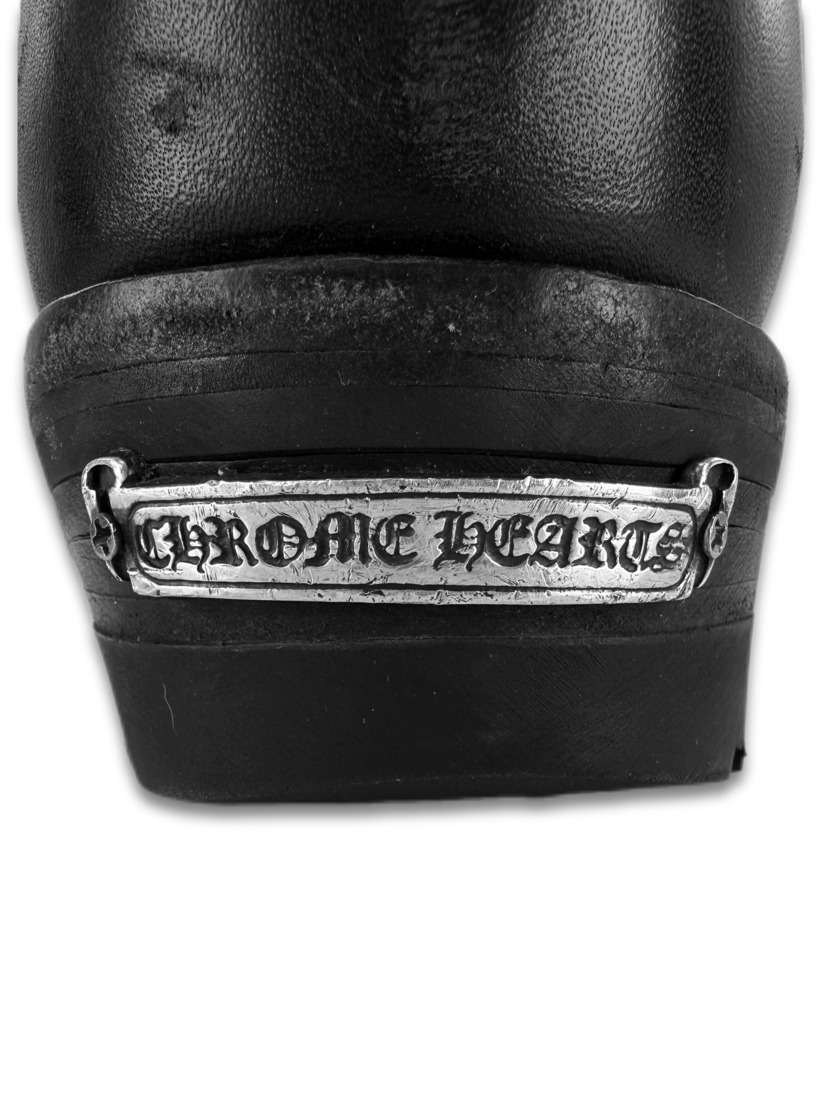 Chrome Hearts x Wesco ‘Cross’ Gunslinger Black Leather Boots