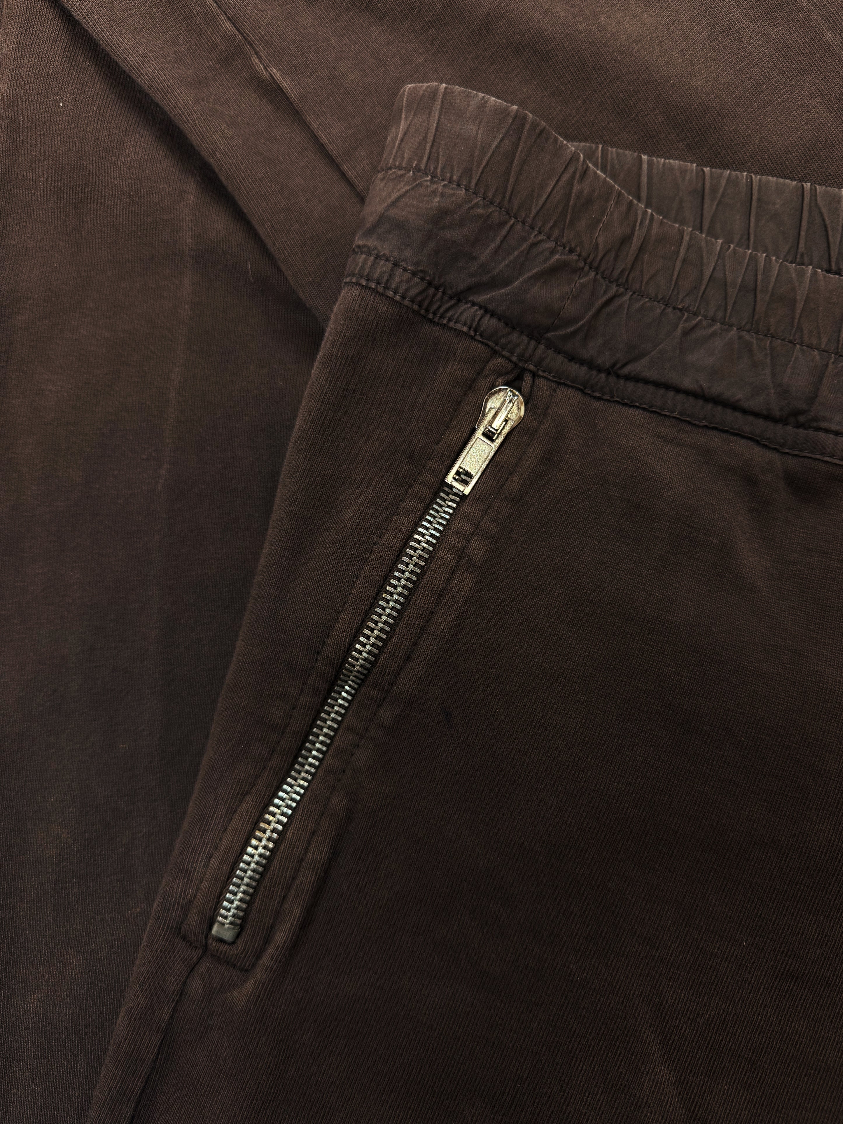 AW14 Rick Owens Brown Berlin Side Zip Sweat Pants