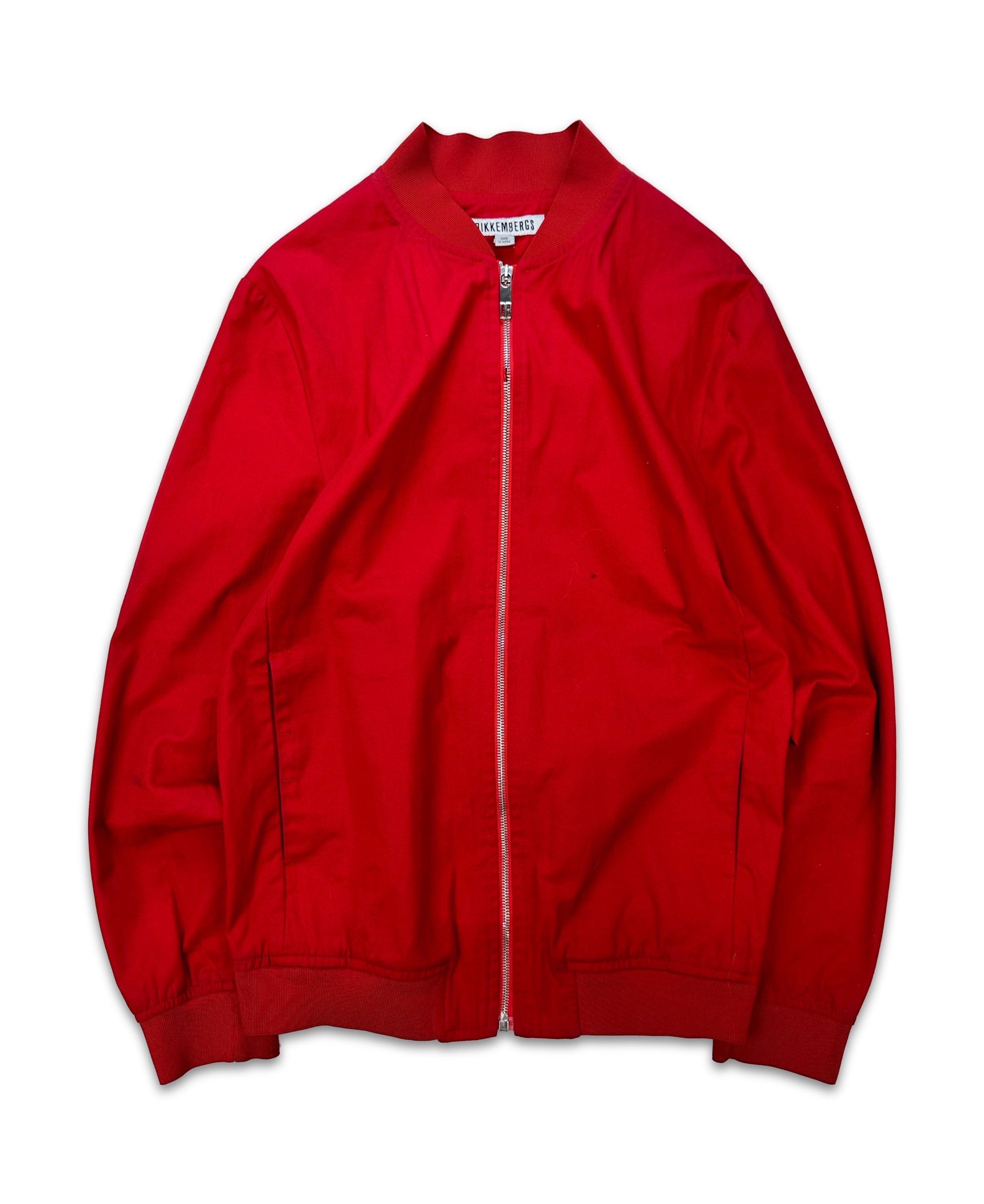 90s Dirk Bikkembergs Light Cherry Red Bomber Jacket