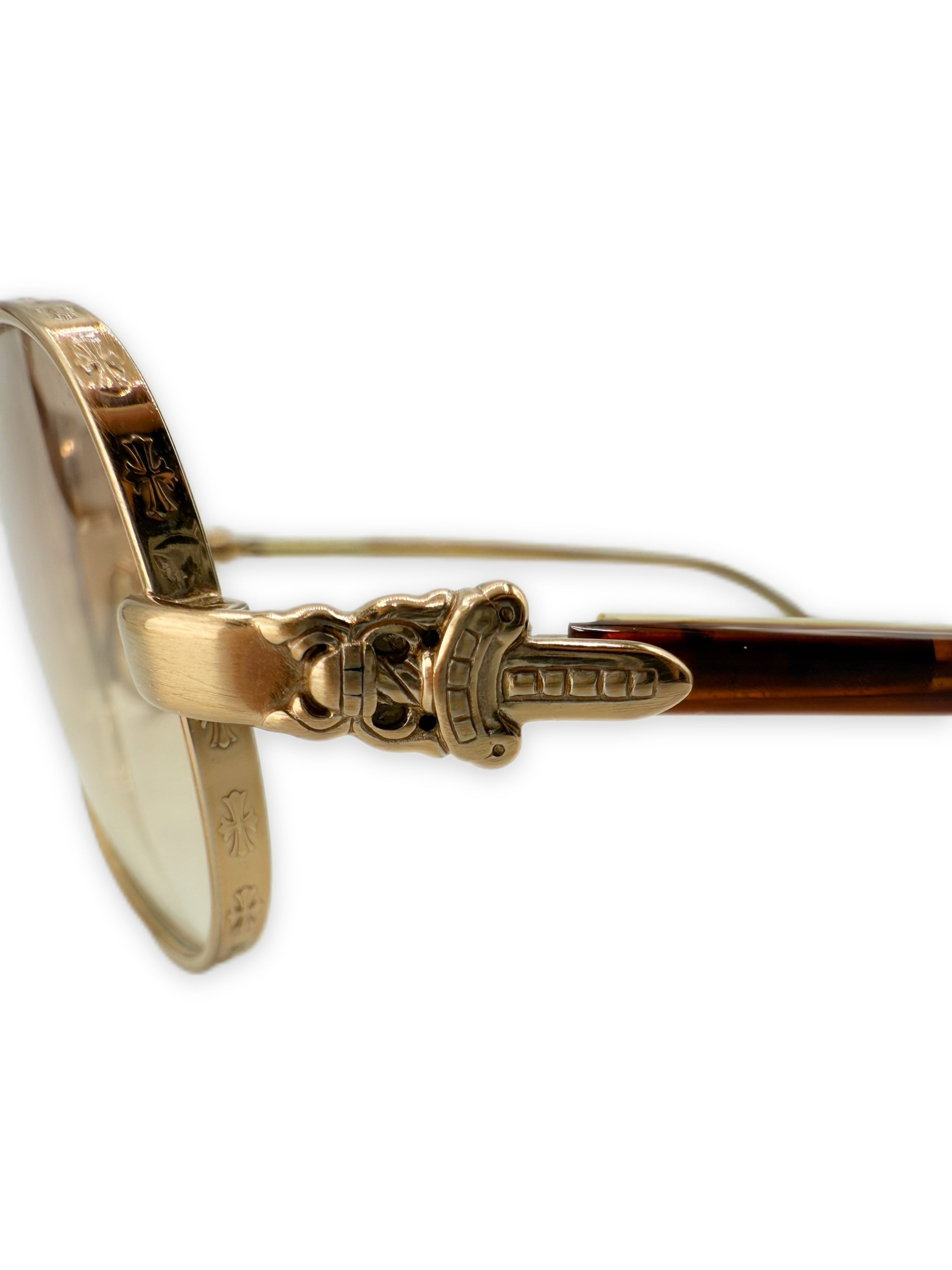 Chrome Hearts 22k Gold ‘Little Red’ Aviator Sunglasses