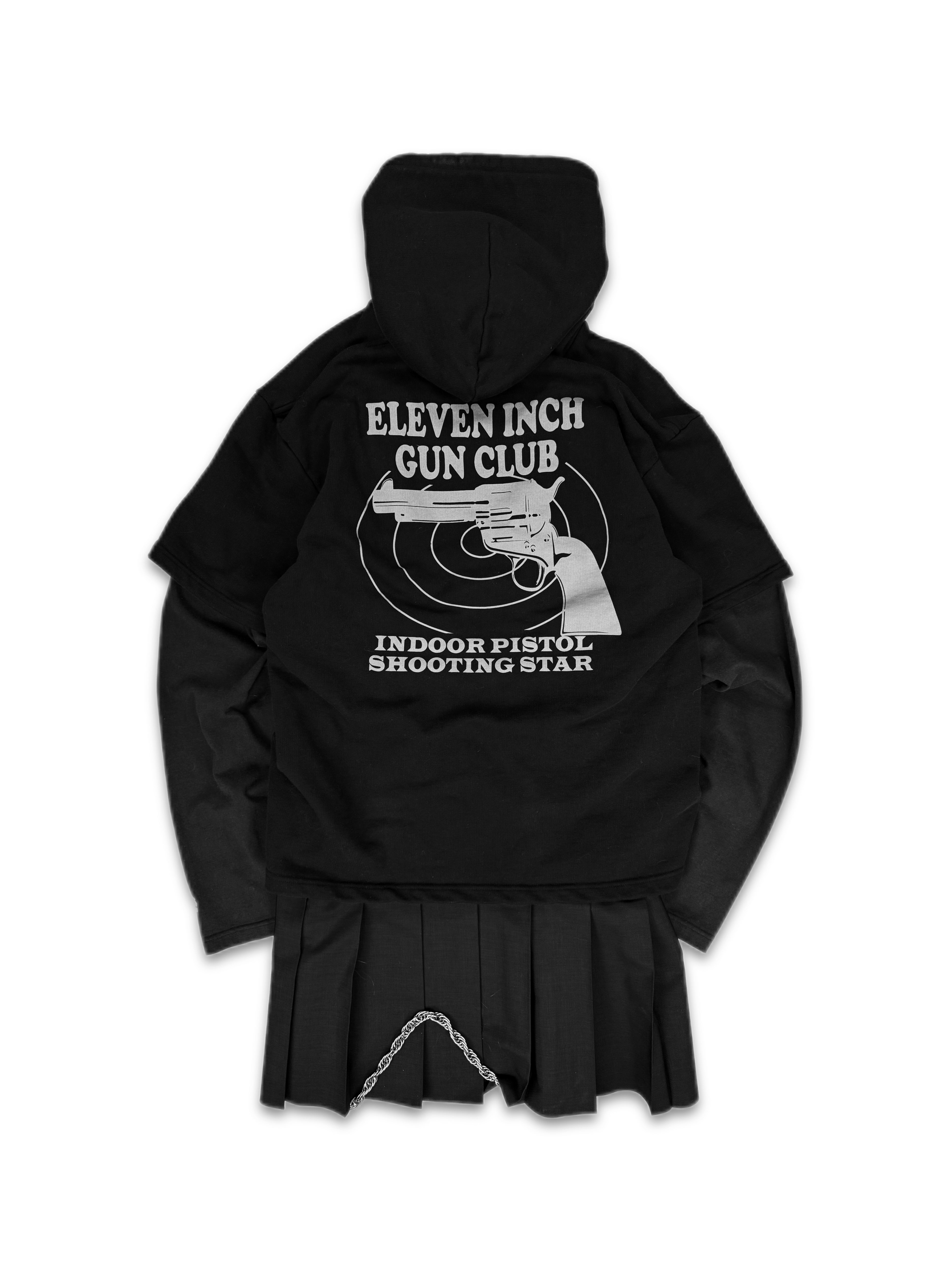 AW16 Vetements ‘11 in Gun Club’ Layered Skirt Chain Hoodie